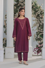 Load image into Gallery viewer, Luxeurs Khaddar Stitched Embroidered Dress