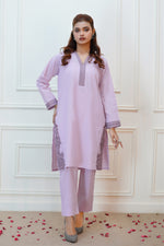 Load image into Gallery viewer, Misty Lilac 2PC Embroidered Lawn Dress
