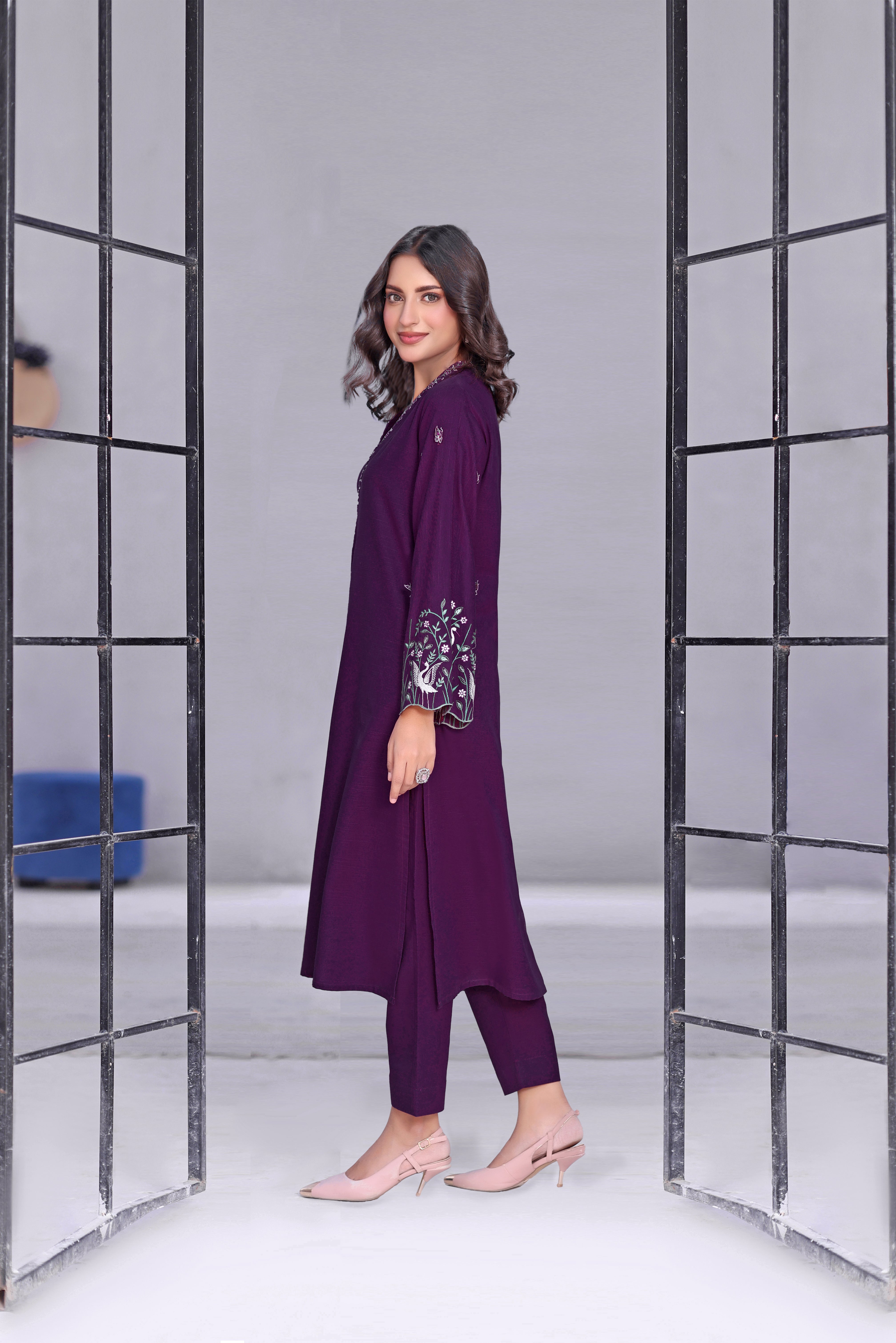 Slay khaddar Embroidered 2PC Dress