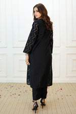 Load image into Gallery viewer, Black Schiffli Lawn 2PC Dress
