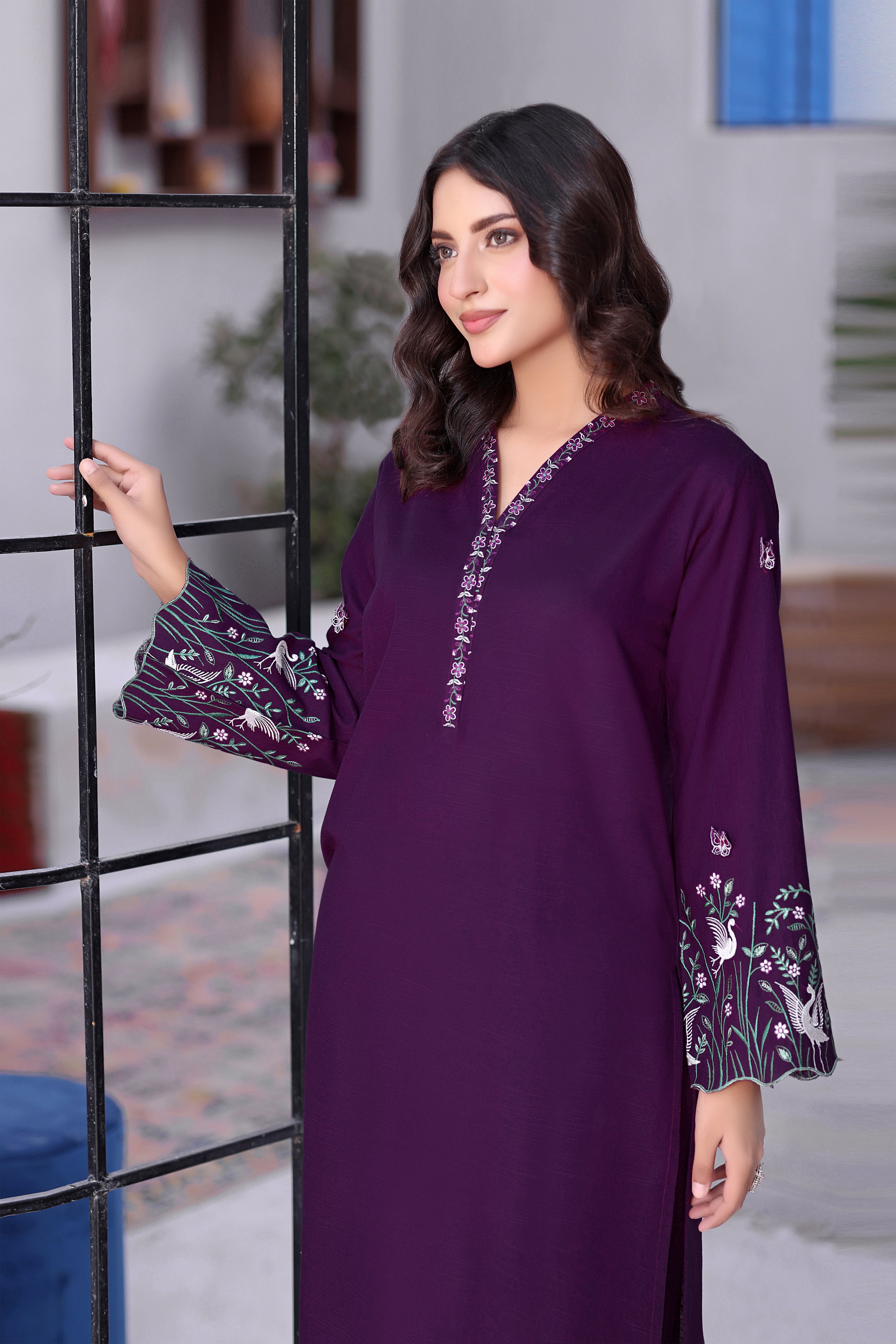 Slay khaddar Embroidered 2PC Dress