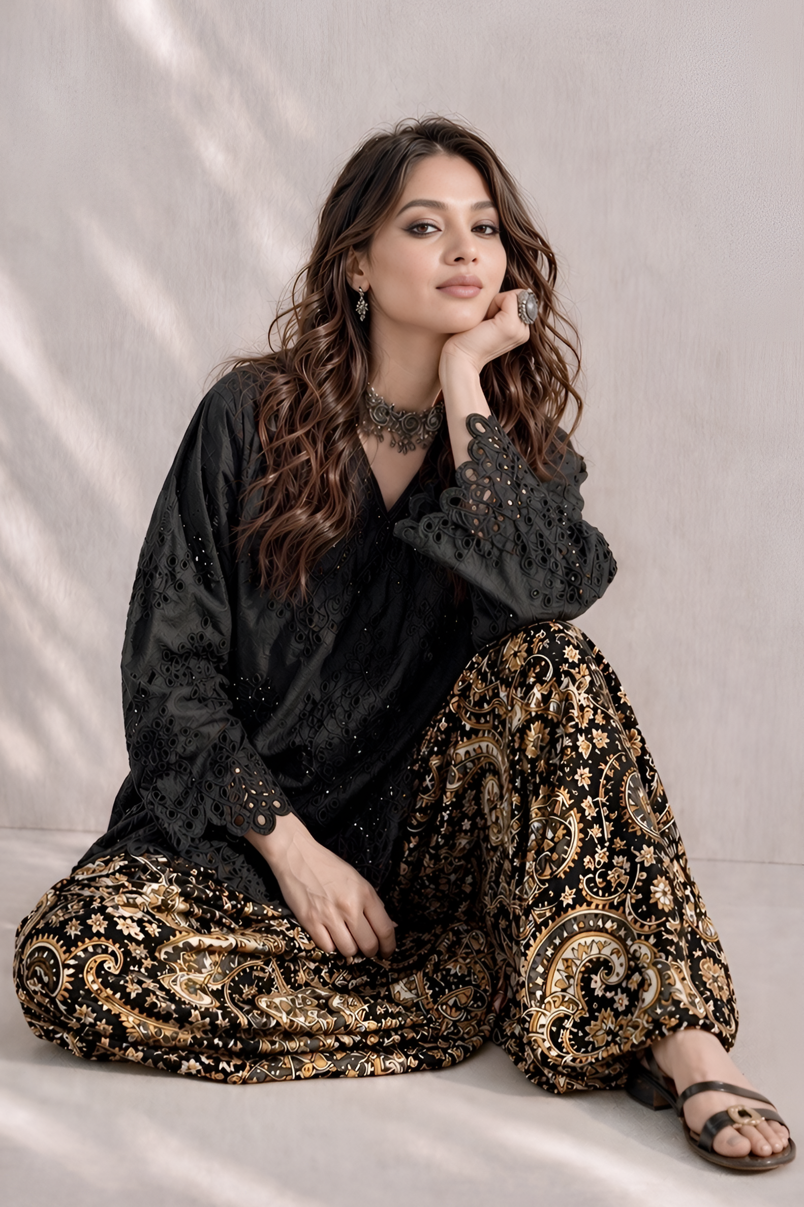 Kohl Embroidered 2pc Dress