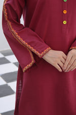 Load image into Gallery viewer, Luxeurs Khaddar Stitched Embroidered Dress