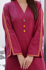 Load image into Gallery viewer, Luxeurs Khaddar Stitched Embroidered Dress