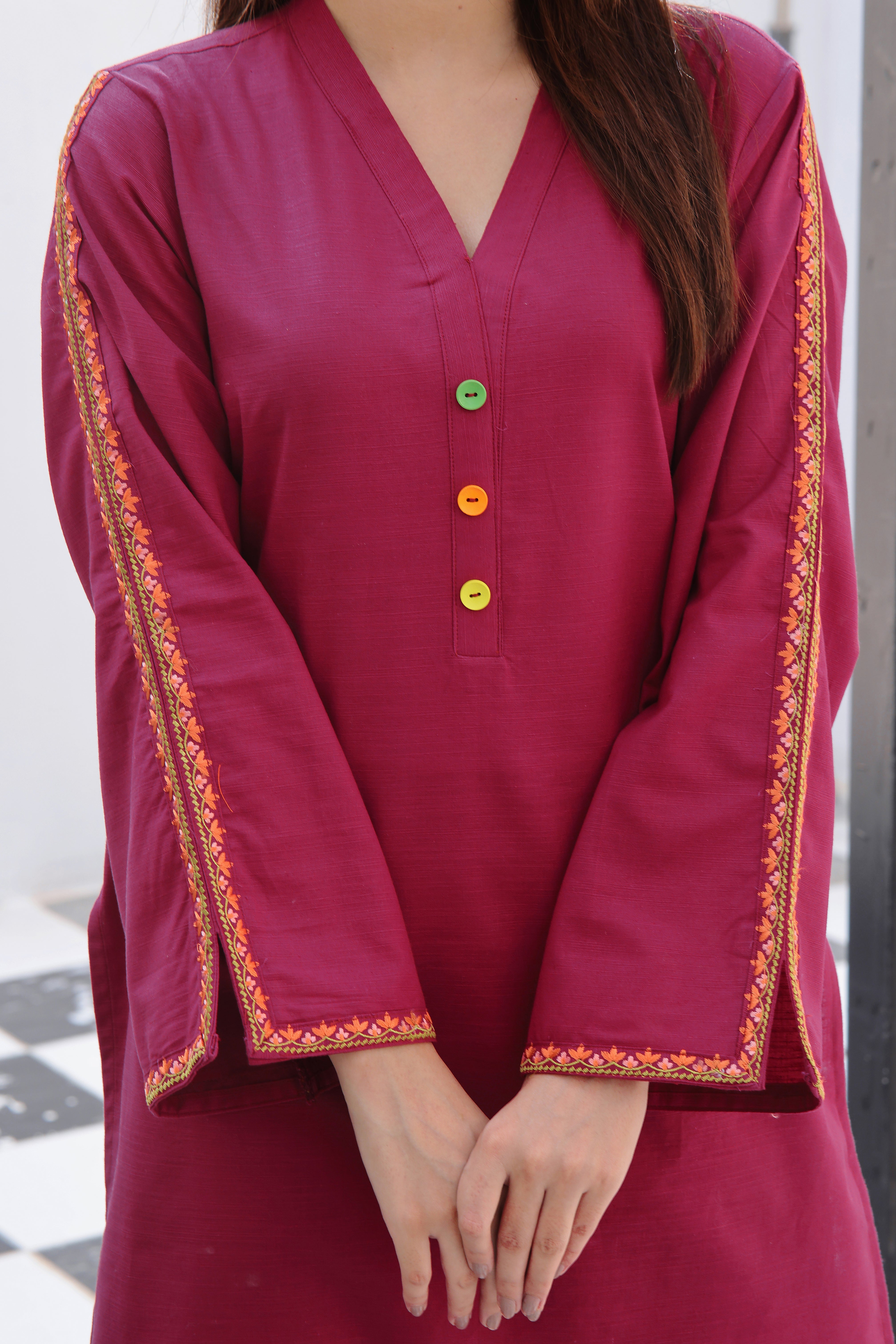 Luxeurs Khaddar Stitched Embroidered Dress