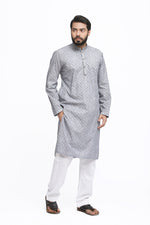 Load image into Gallery viewer, Men&#39;s Texture Printed Cotton Kurta
