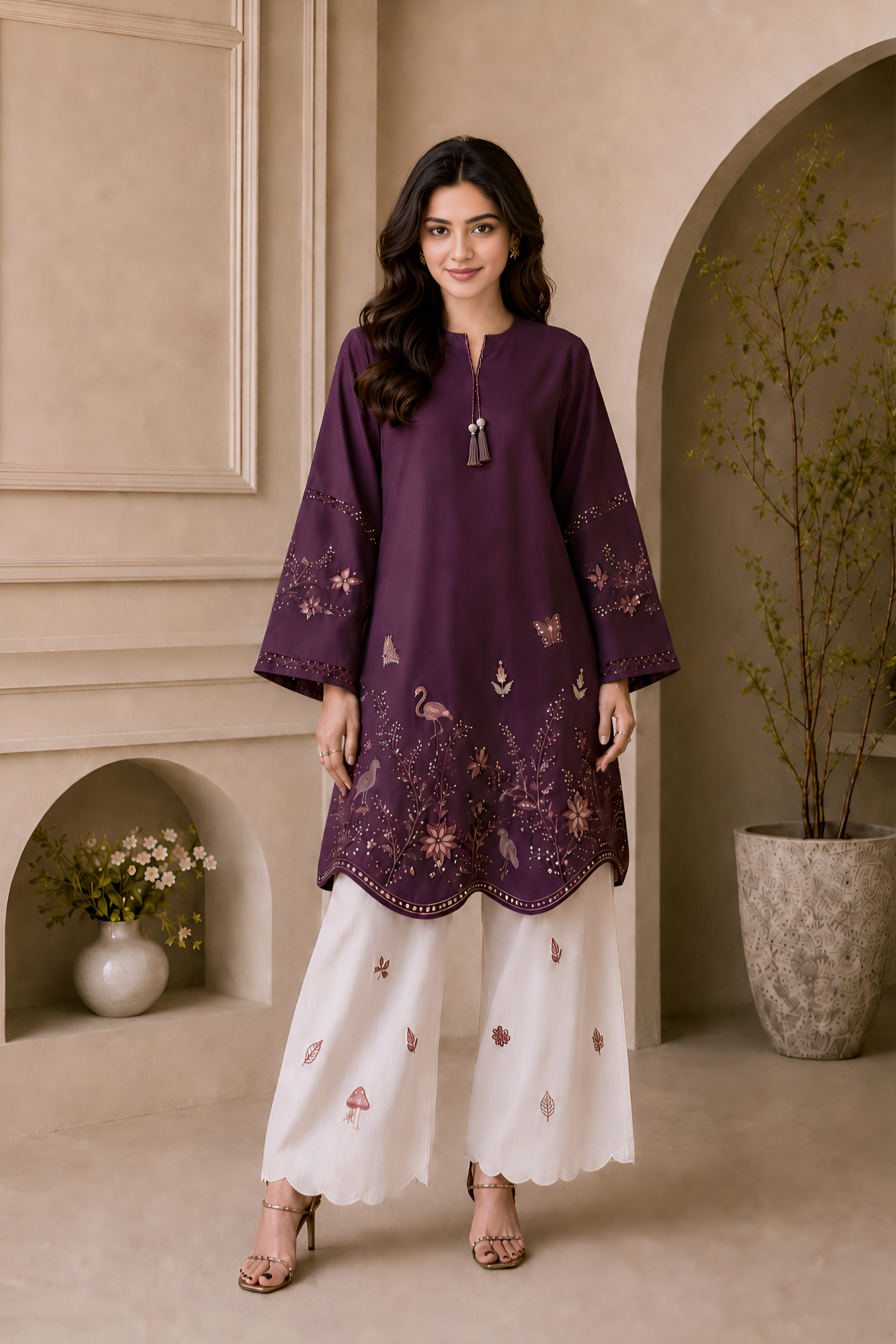 Adora Emb. Lawn 2PC Dress