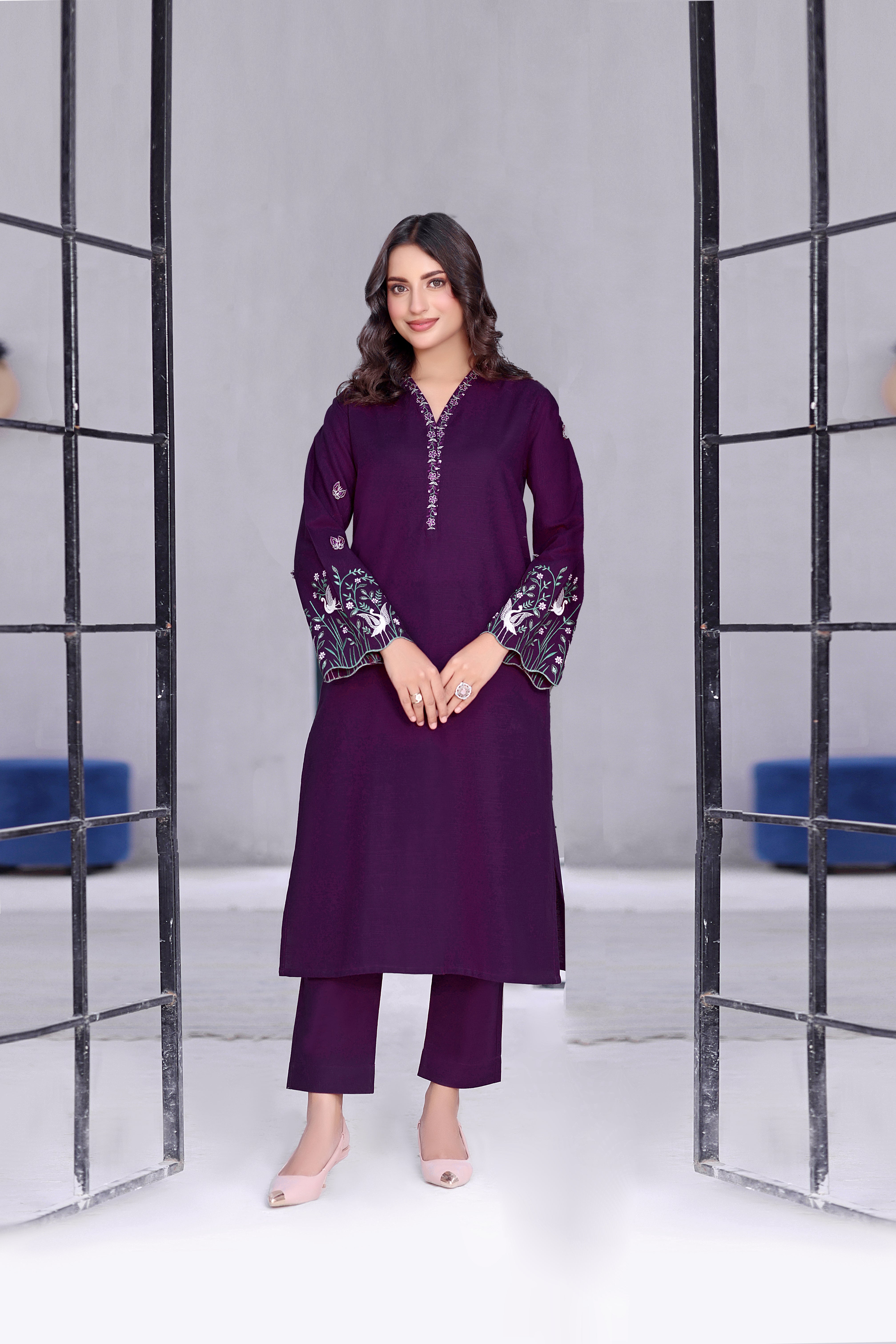 Slay khaddar Embroidered 2PC Dress