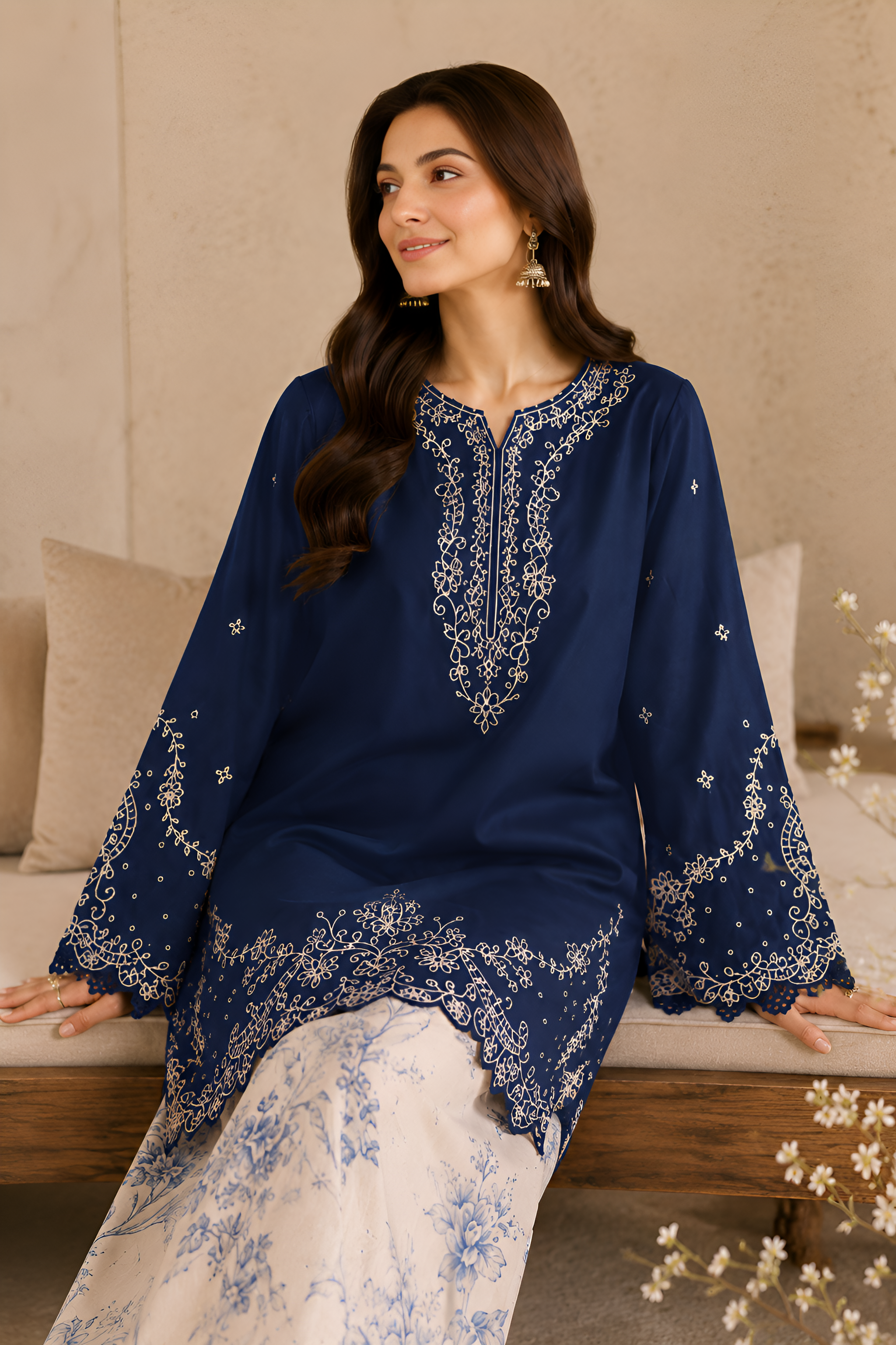 Lenora Embroidered 2PC