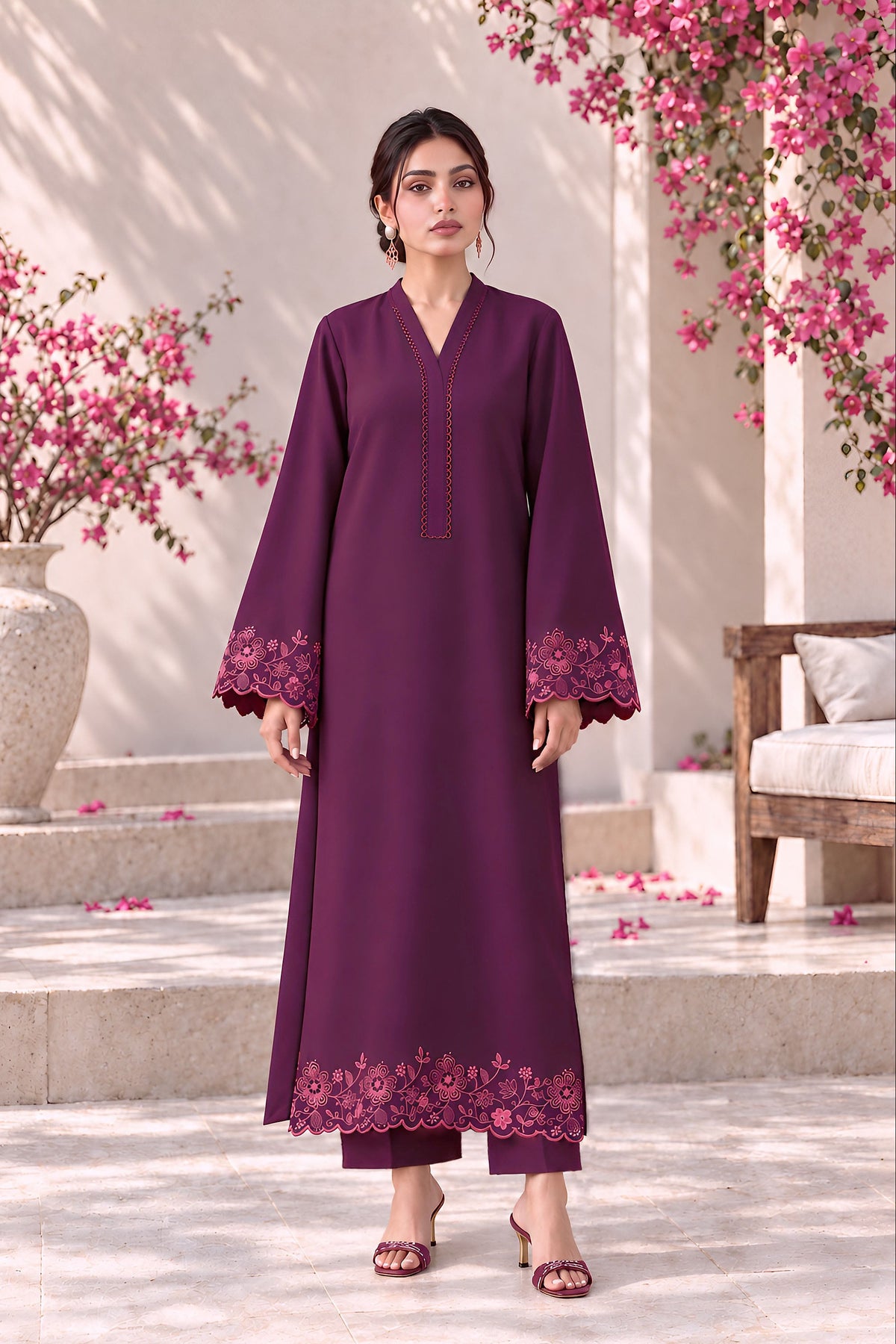 Berry Khaddar Co-ord