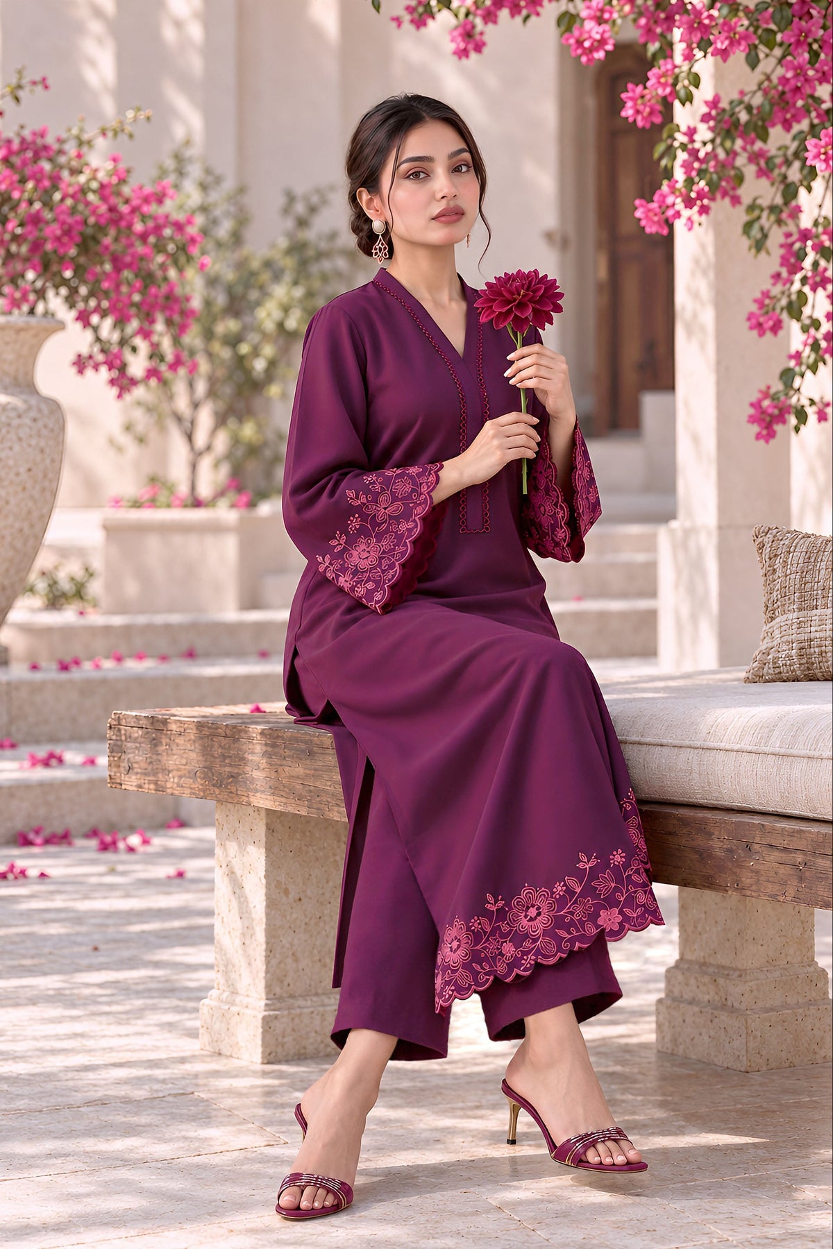 Berry Khaddar Co-ord