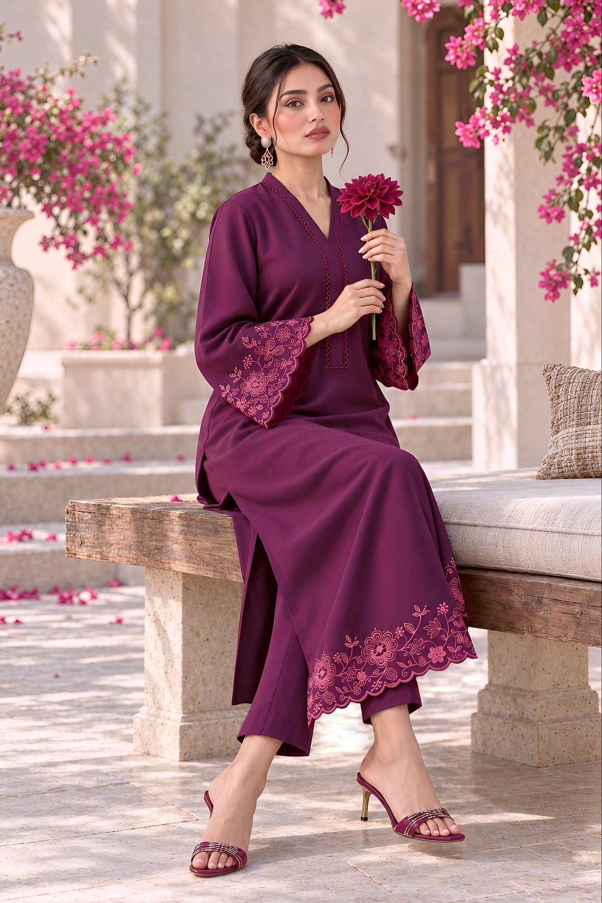 Berry Khaddar Co-ord