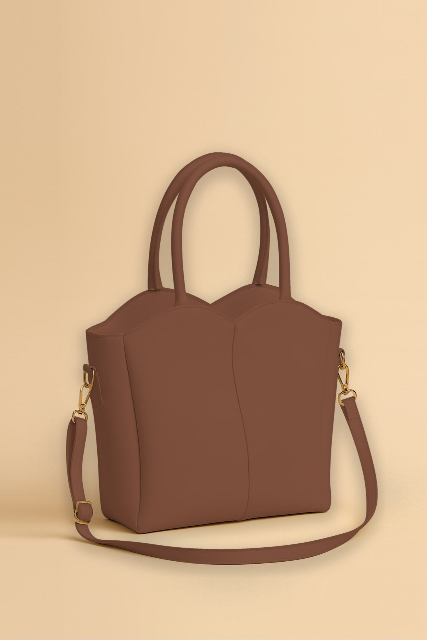 Brown Petal Handbag