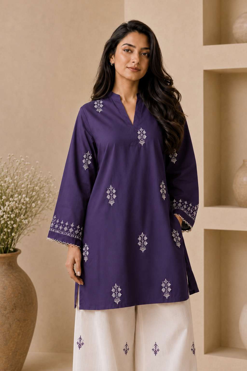 Violet Dusk Lawn 2PC Dress