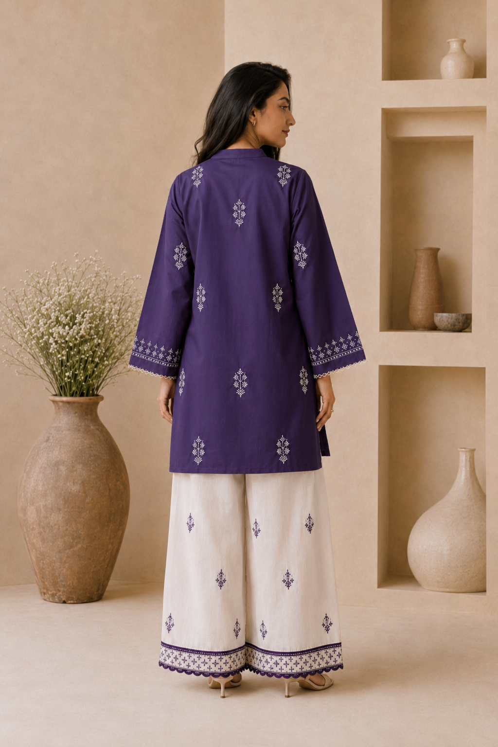 Violet Dusk Lawn 2PC Dress
