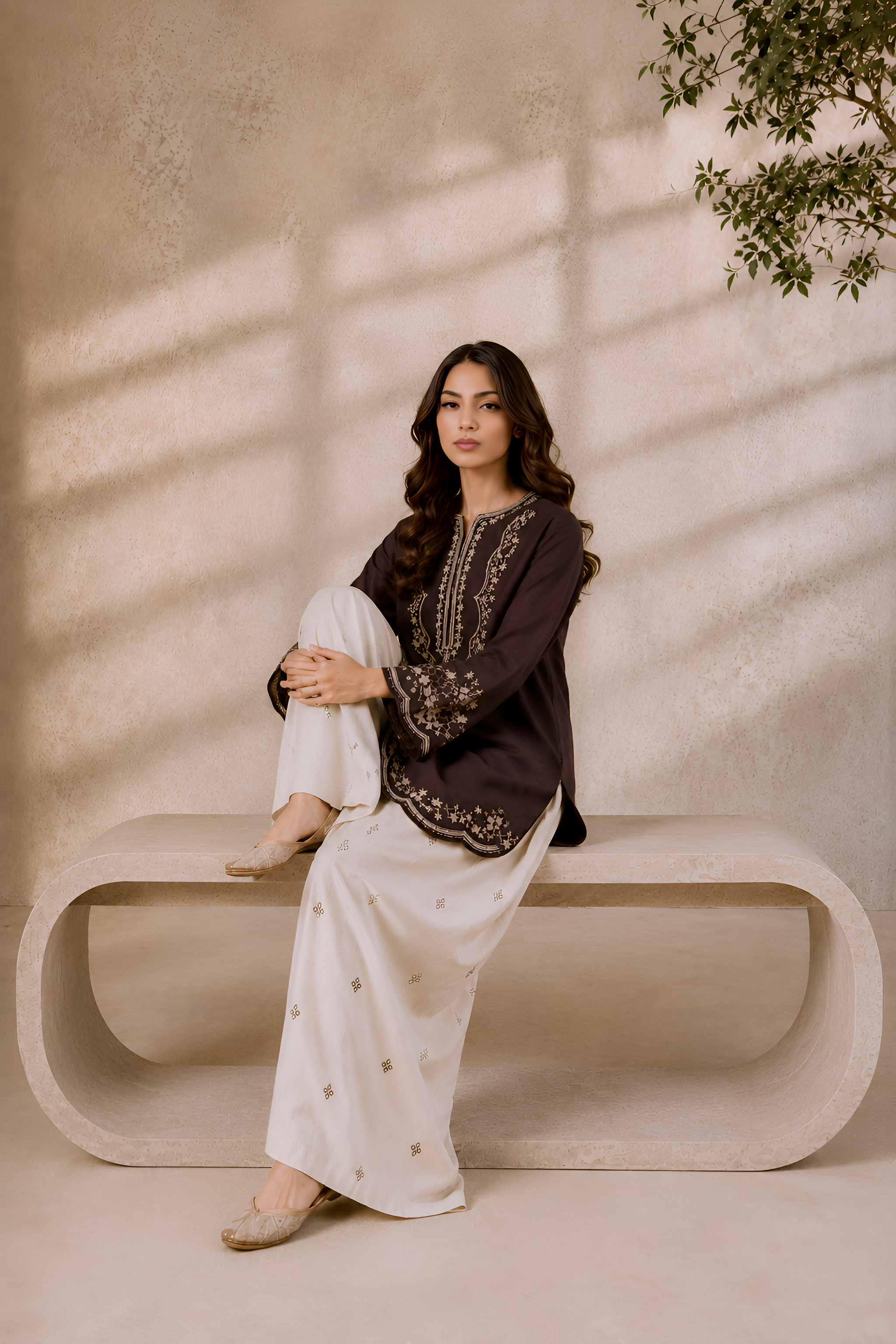 Coconut Emb. Lawn 2PC dress