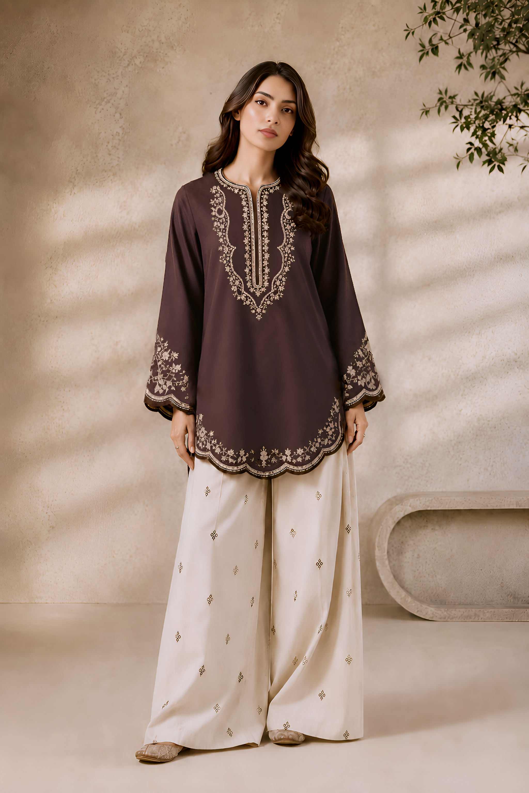 Coconut Emb. Lawn 2PC dress