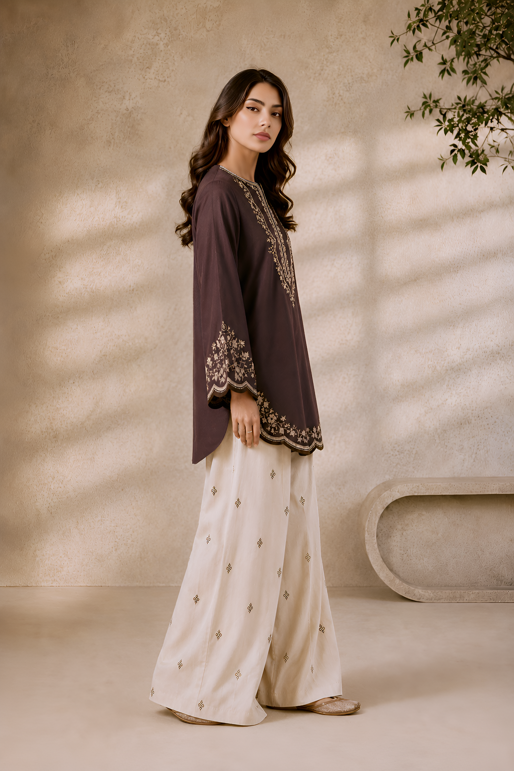 Coconut Emb. Lawn 2PC dress