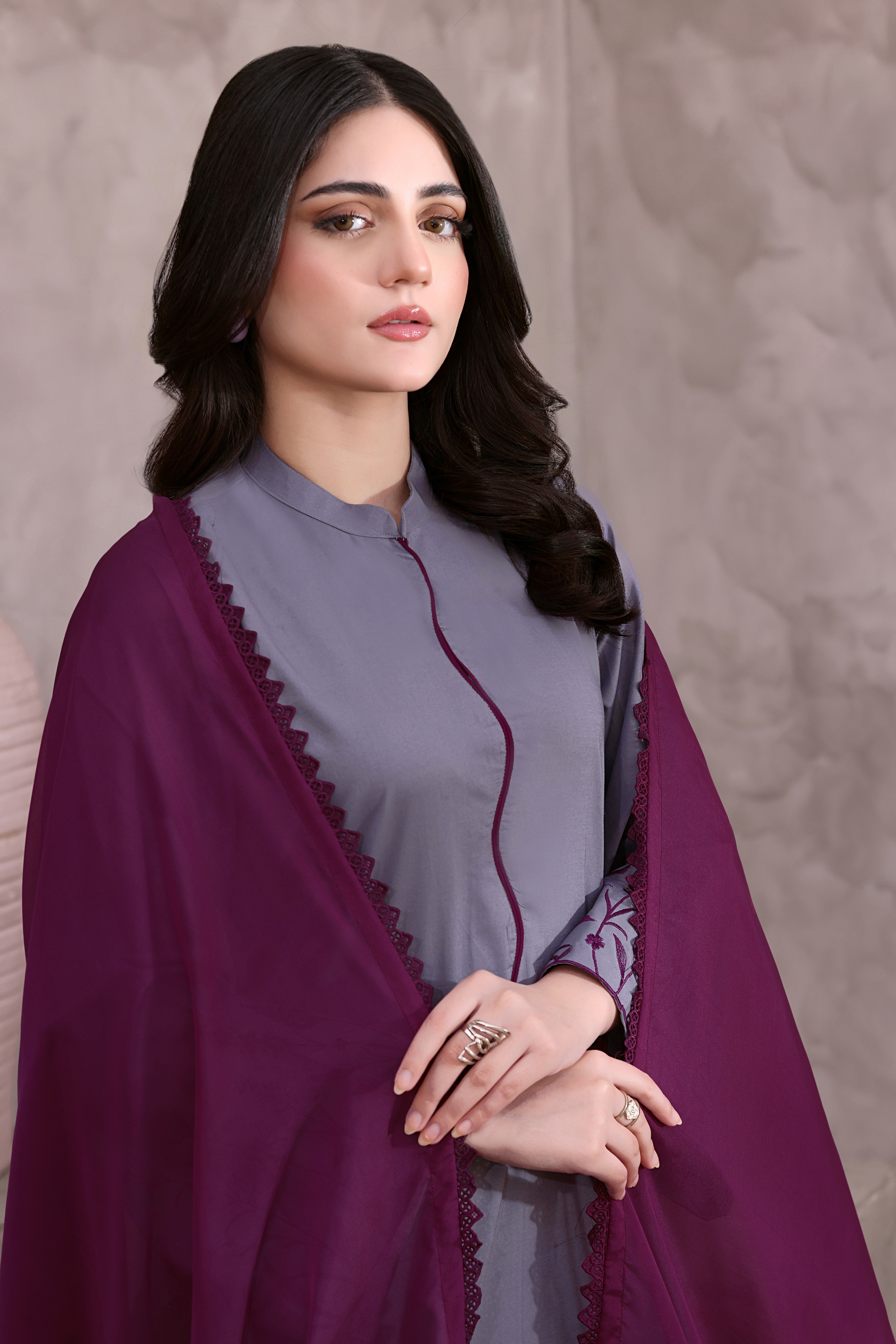 Ella Embroidered 3PC Lawn Dress