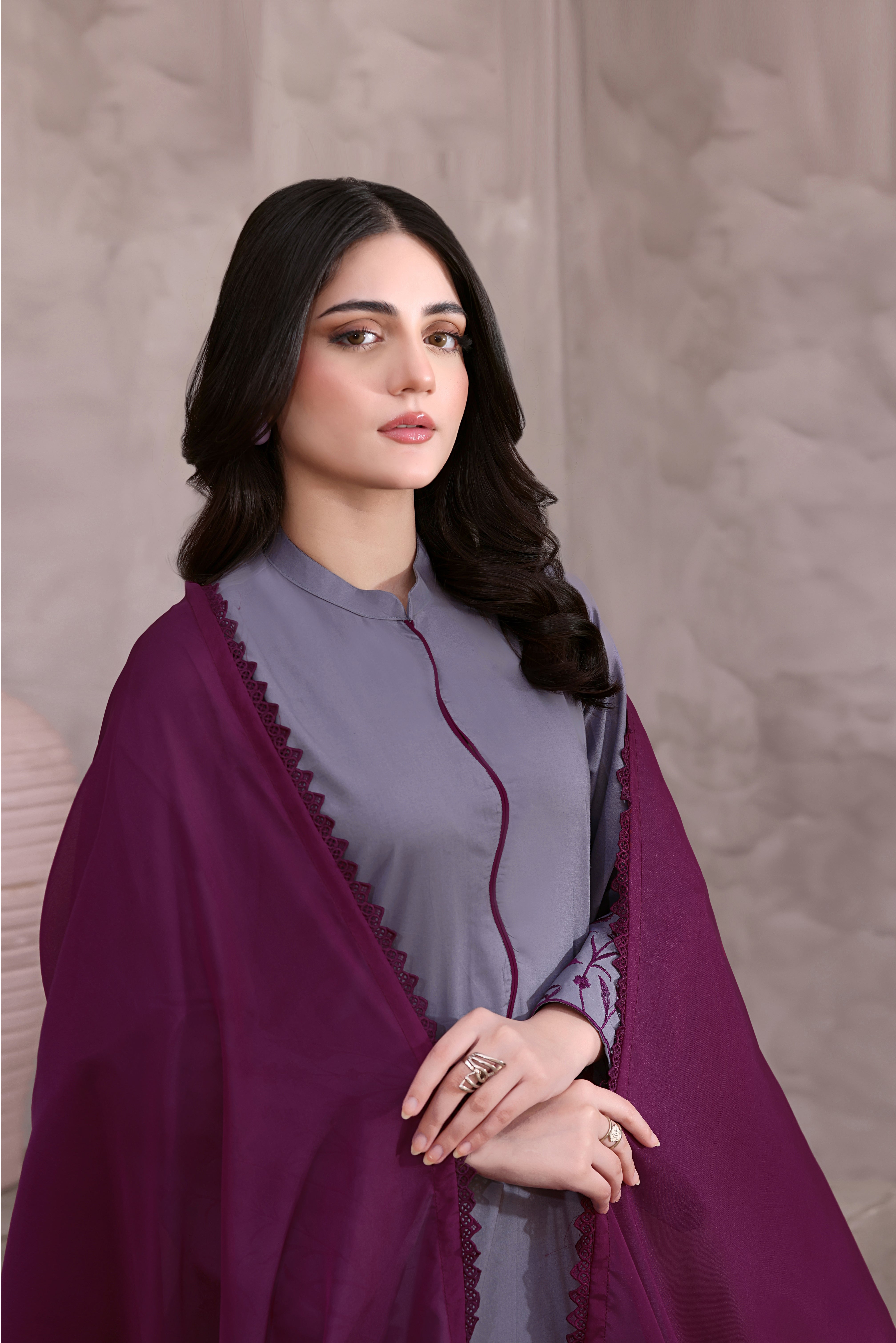 Ella Embroidered 3PC Lawn Dress