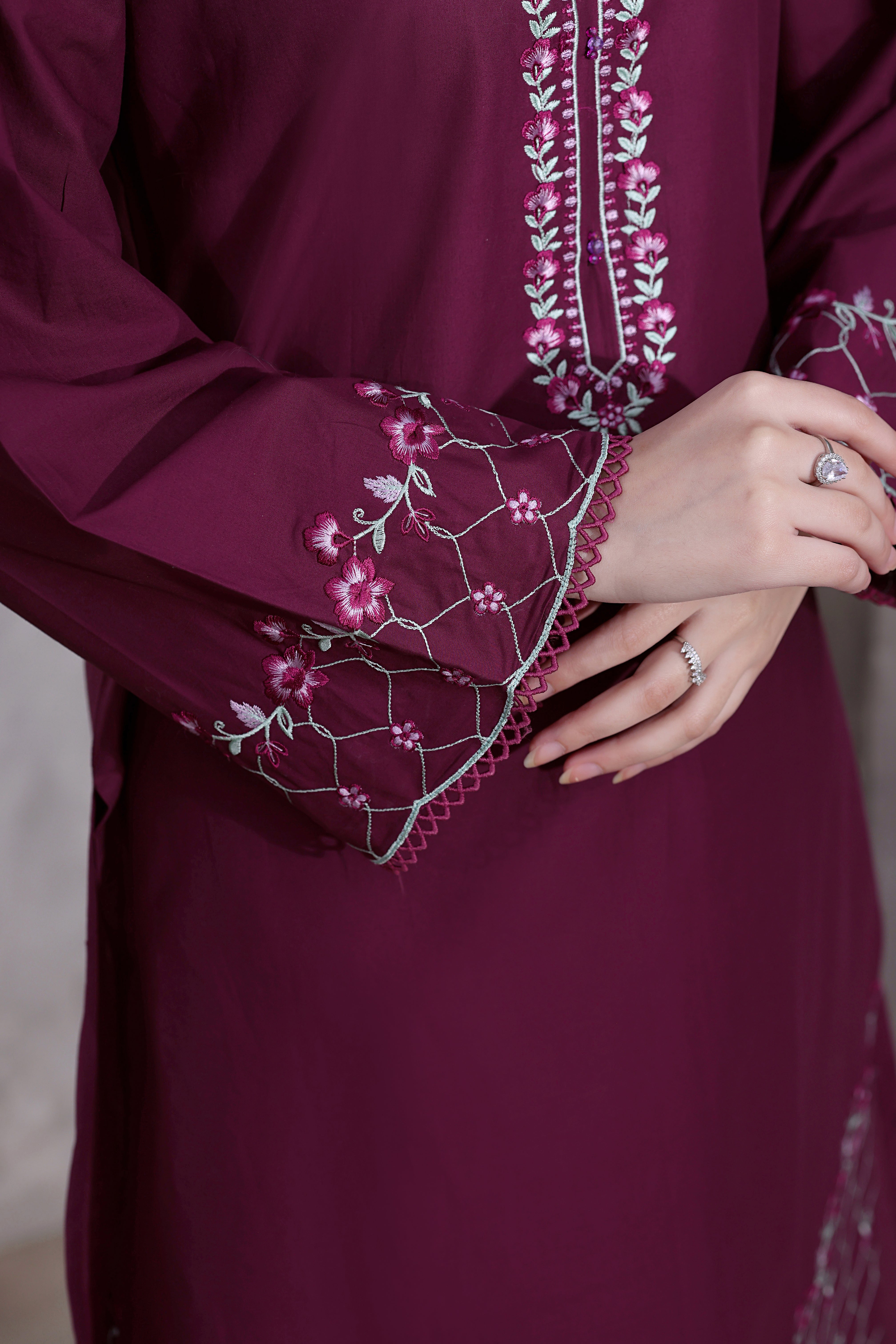 Fiona Embroidered 3PC Lawn Dress