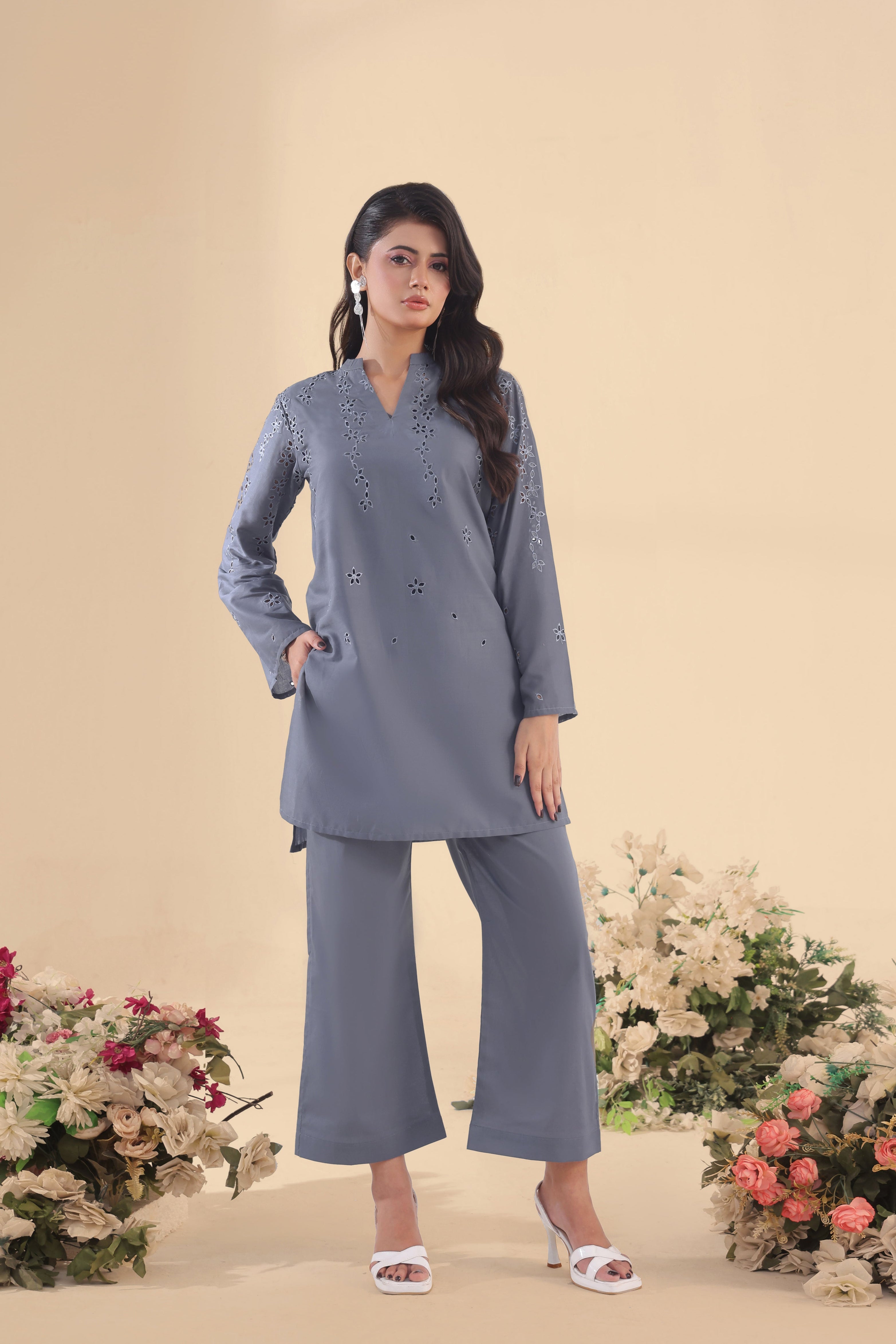 Flint Embroidered 3PC Lawn Dress