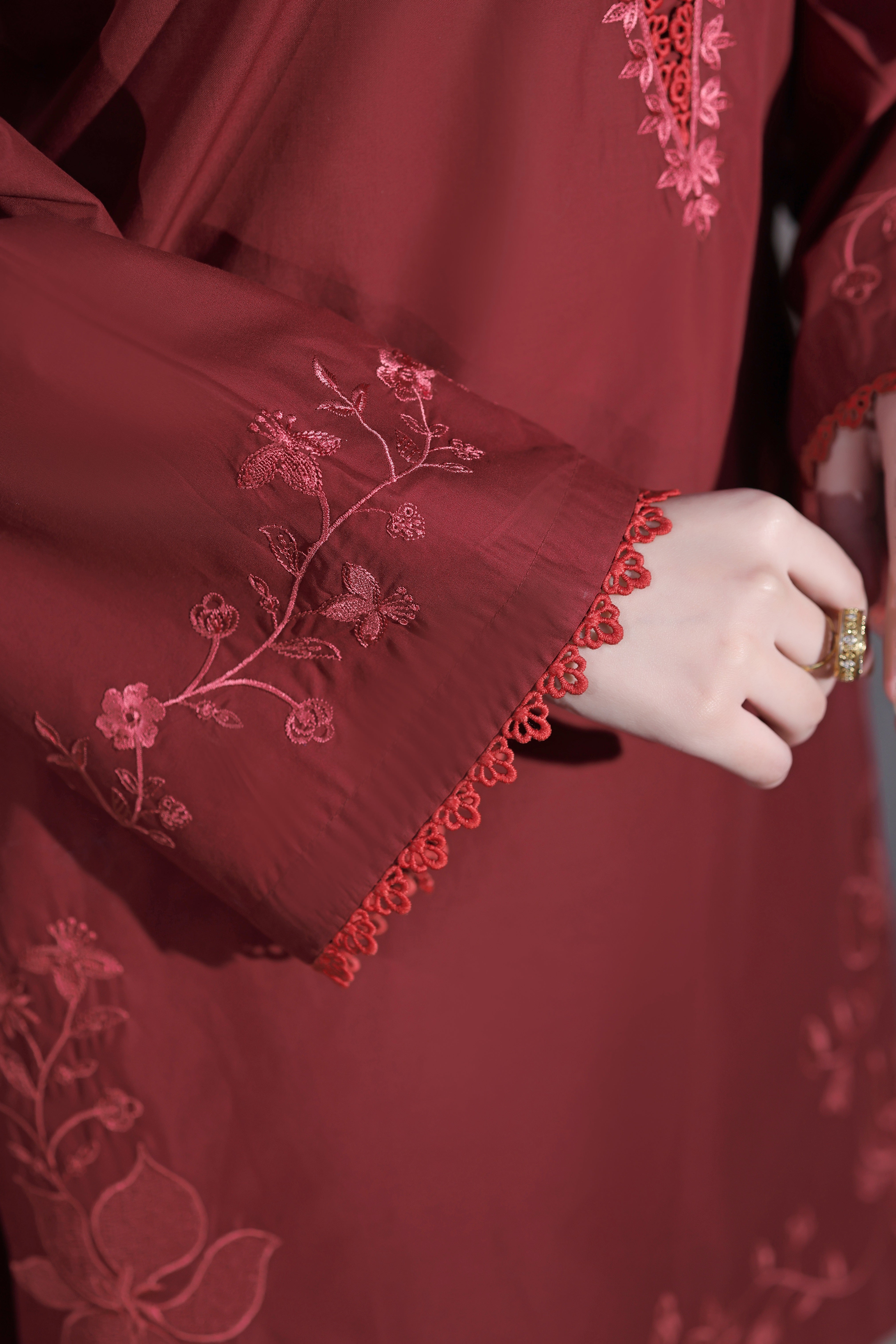 Freya Embroidered 3PC Lawn Dress