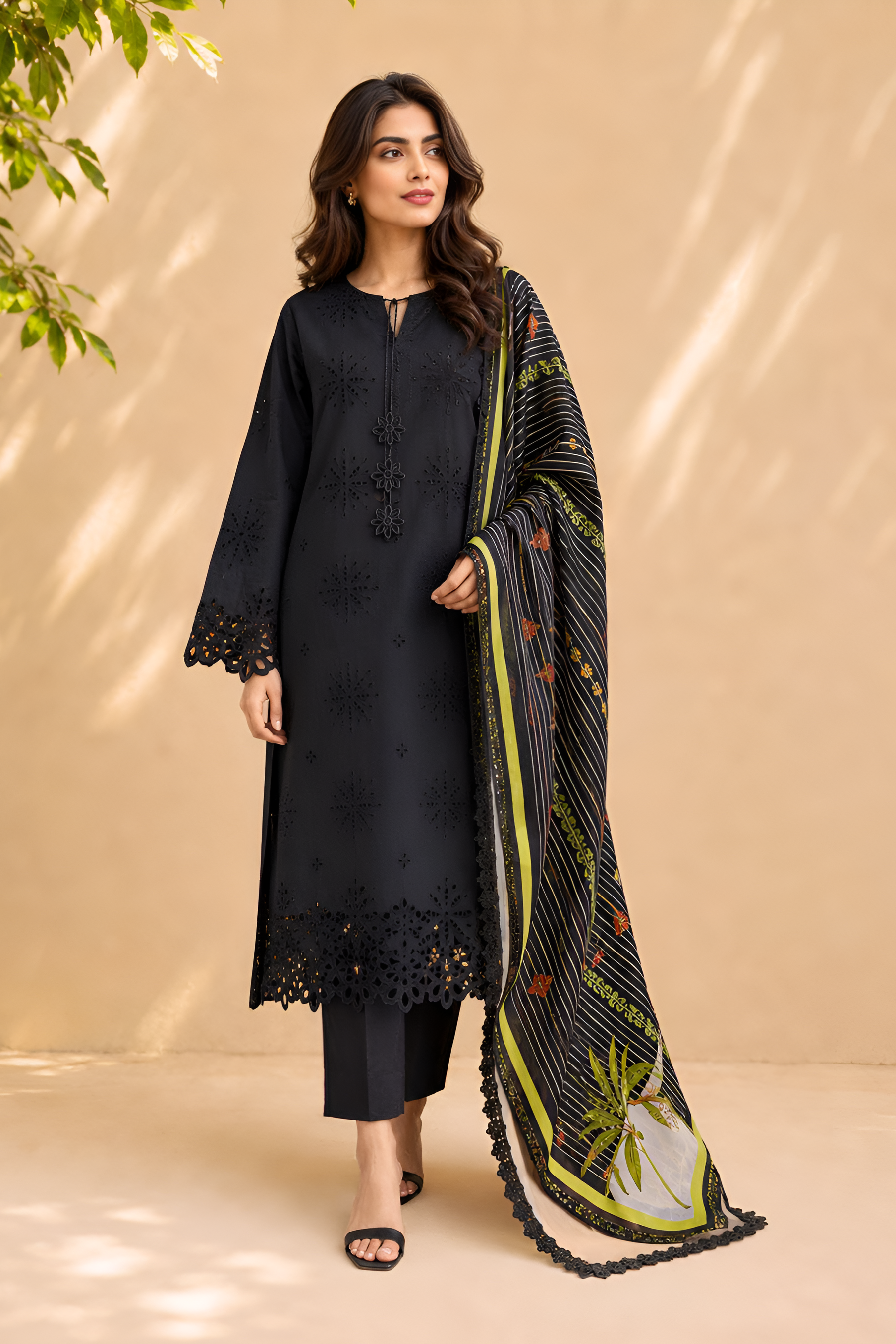Isabelle Embroidered 3PC Lawn Dress
