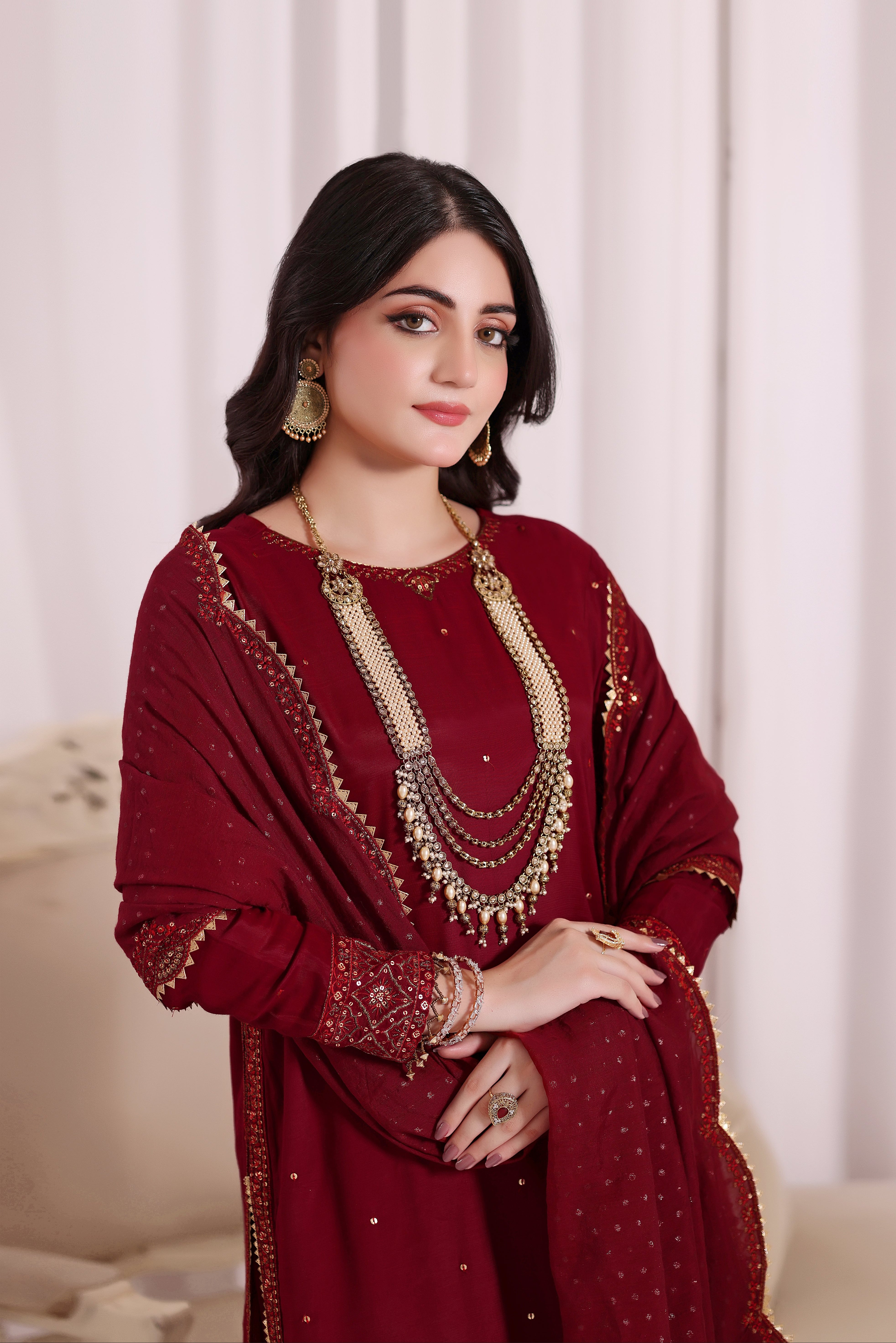 Aatish RawSilk 3PC Fprmal Dress