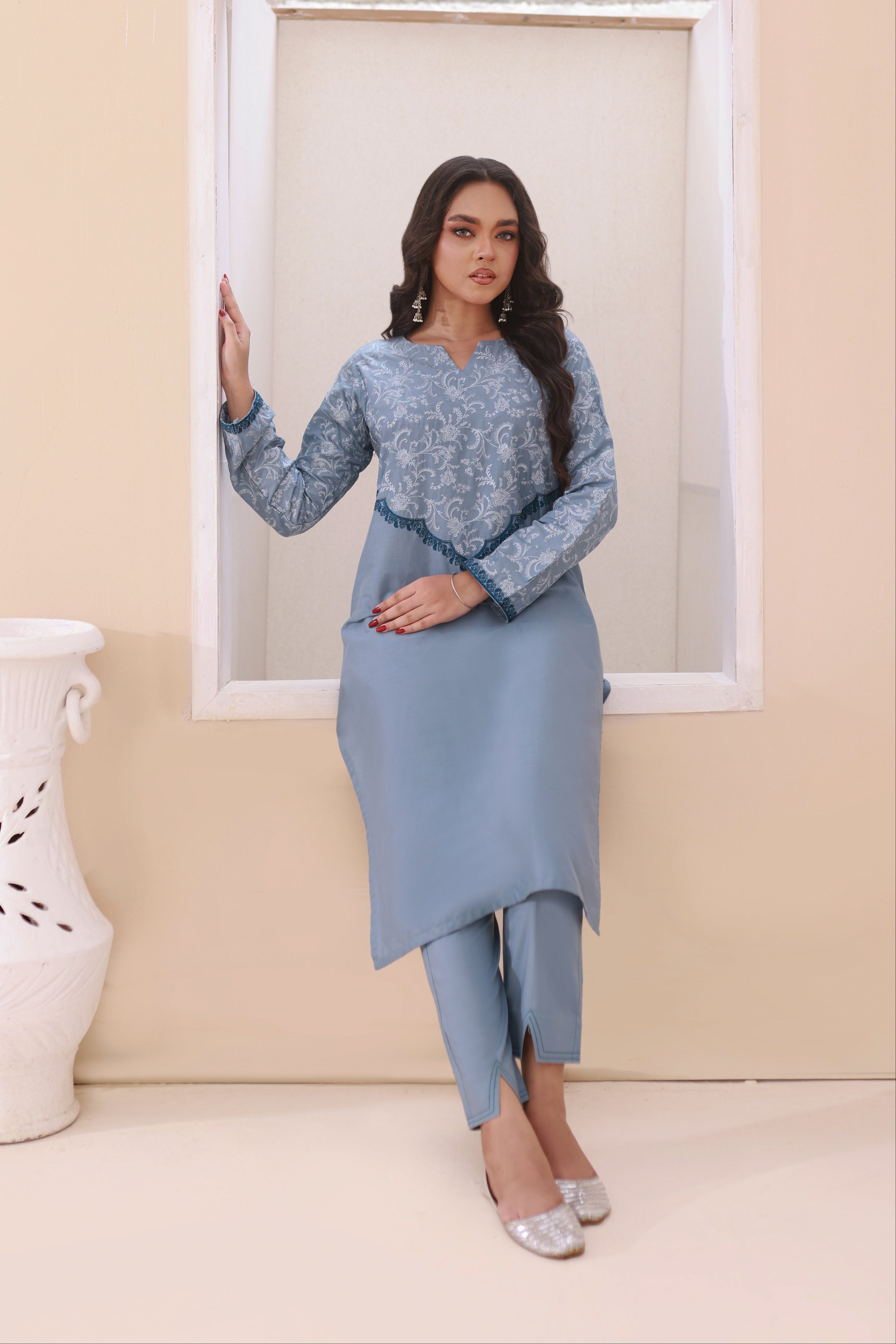 Arctic Embroidered Lawn Stitched Dress