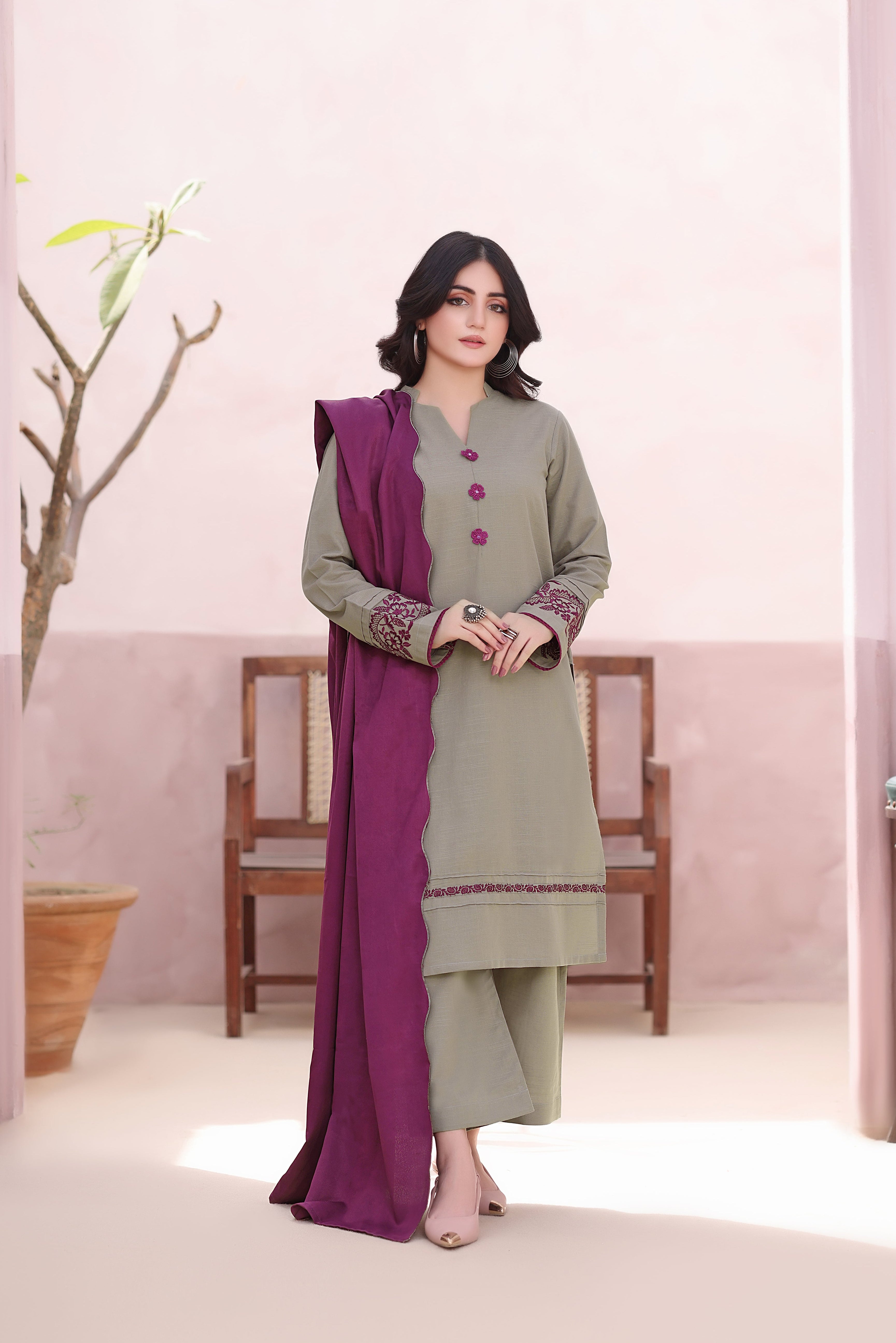 Ash Khaddar 3PC Dress