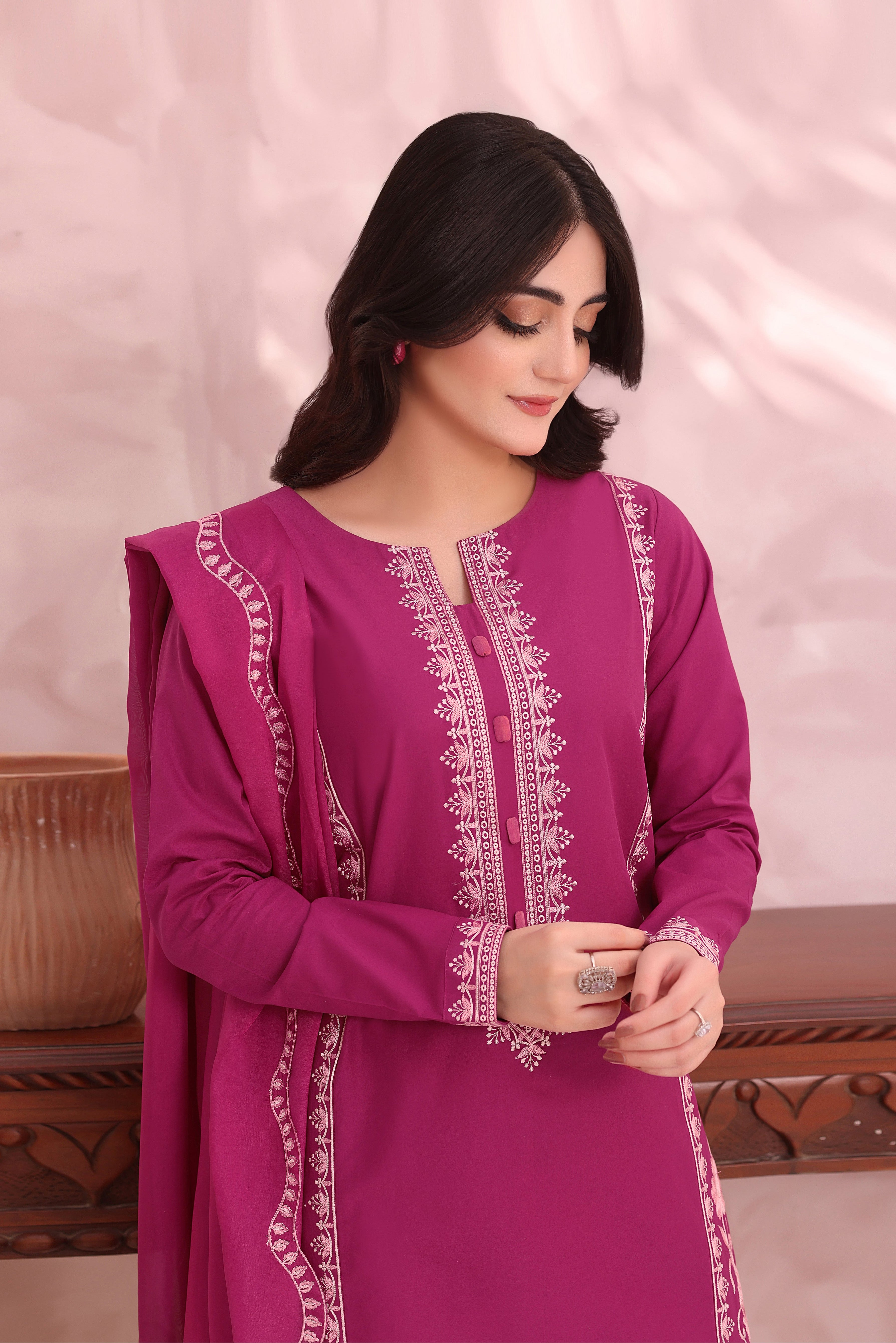 Ballerina Embroidered 3PC Lawn Dress