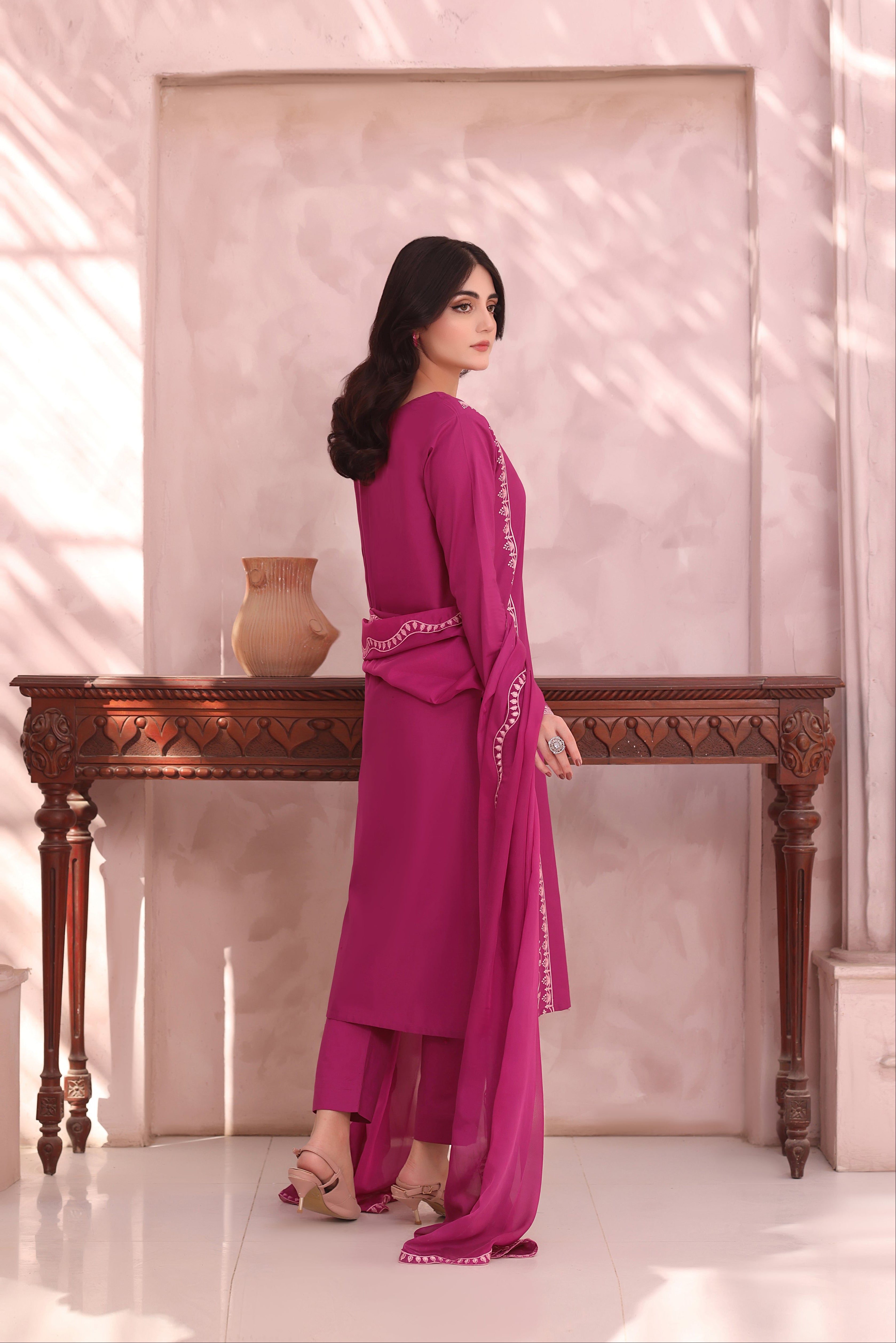 Ballerina Embroidered 3PC Lawn Dress