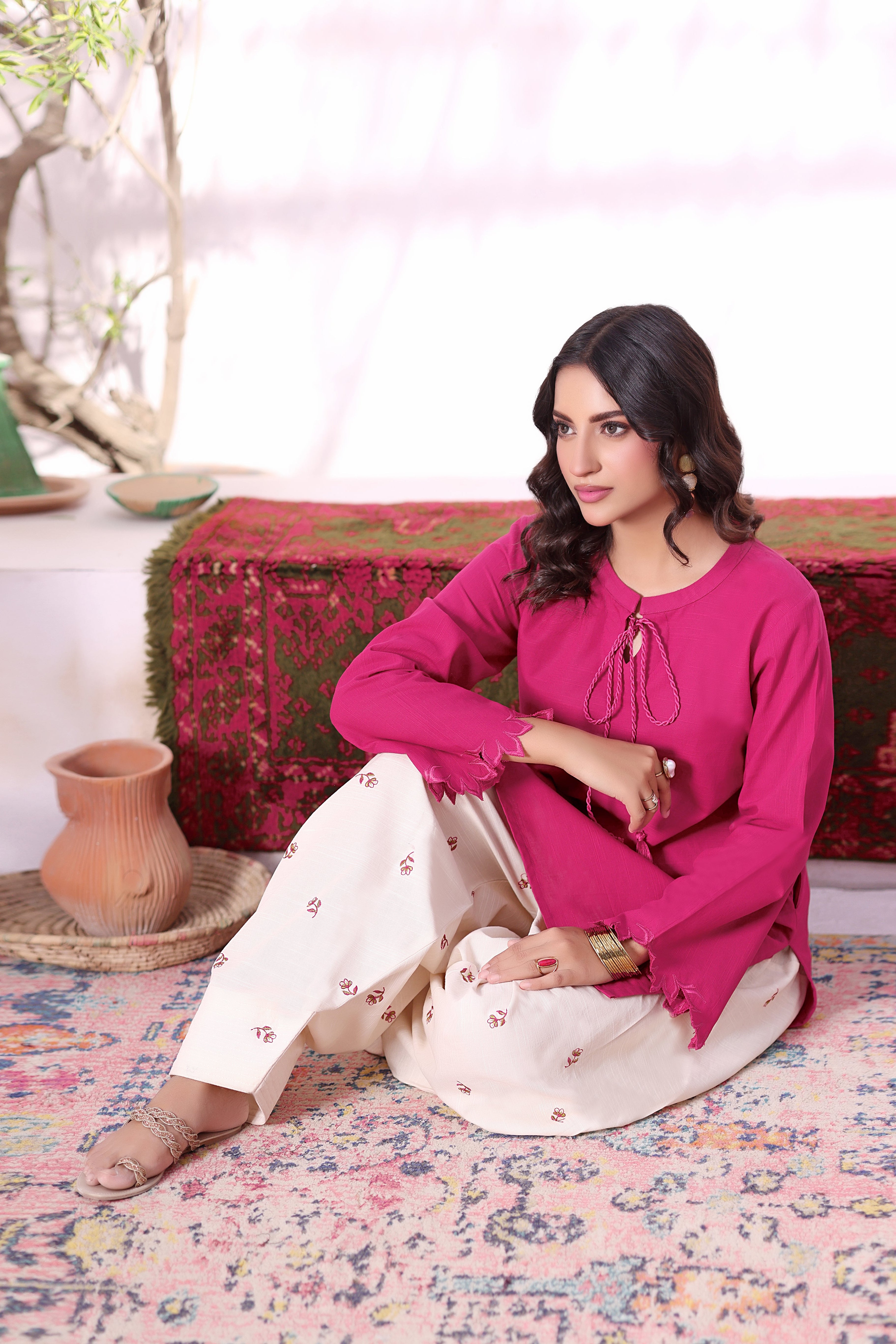 Bonita khaddar Embroidered 2PC Dress