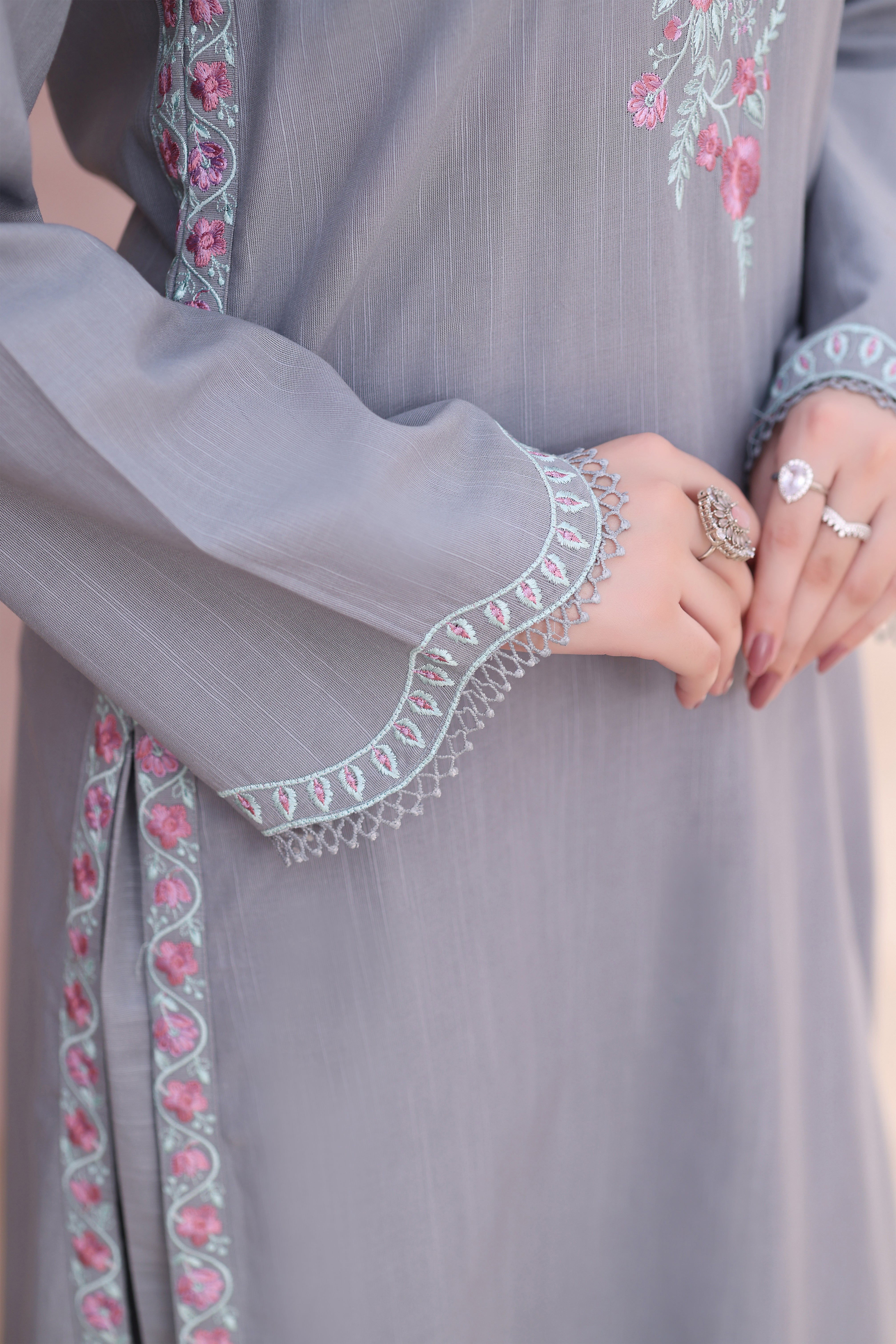 Crystal Khaddar Stitched 3PC Dress