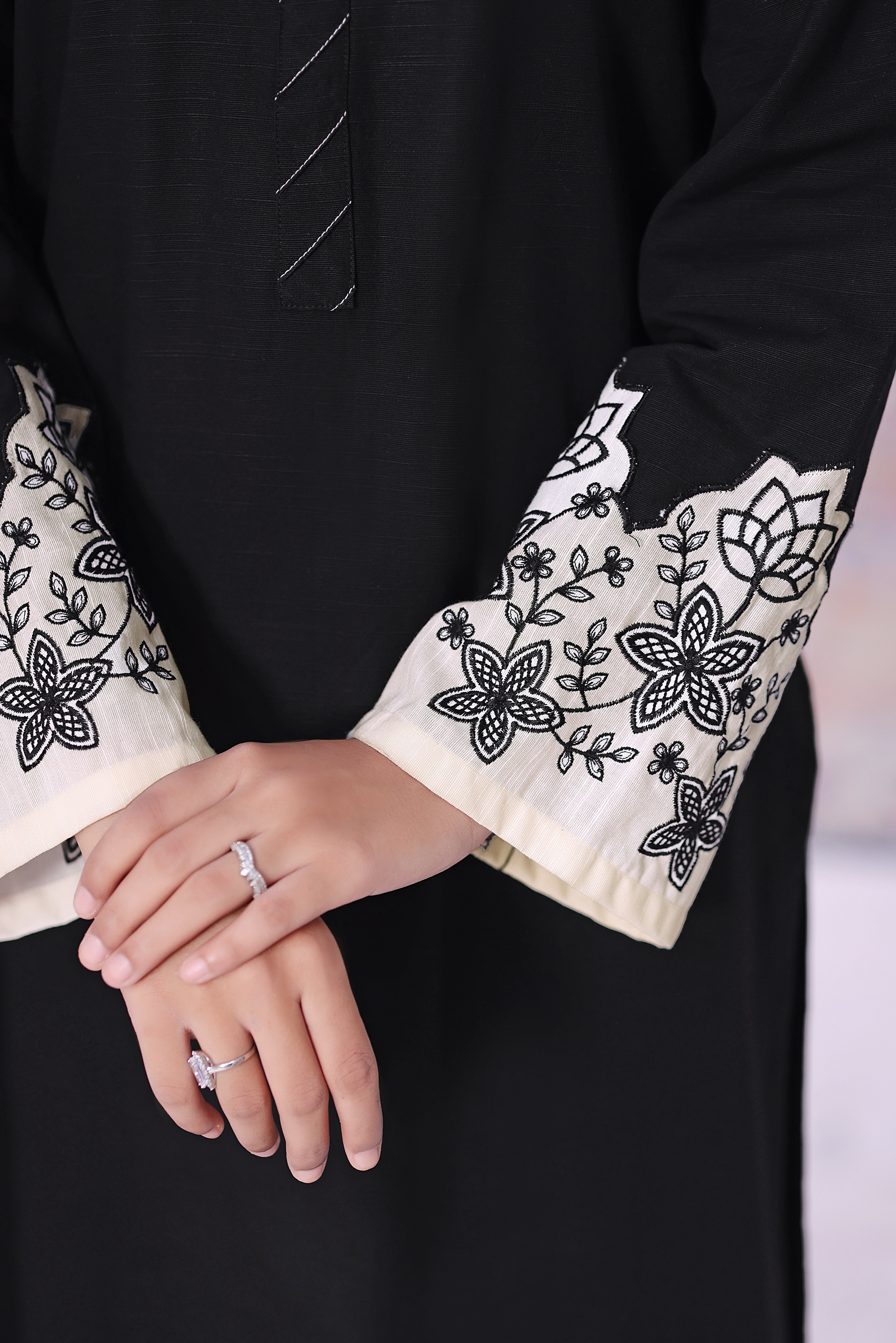 Ebony khaddar Embroidered 2PC Dress