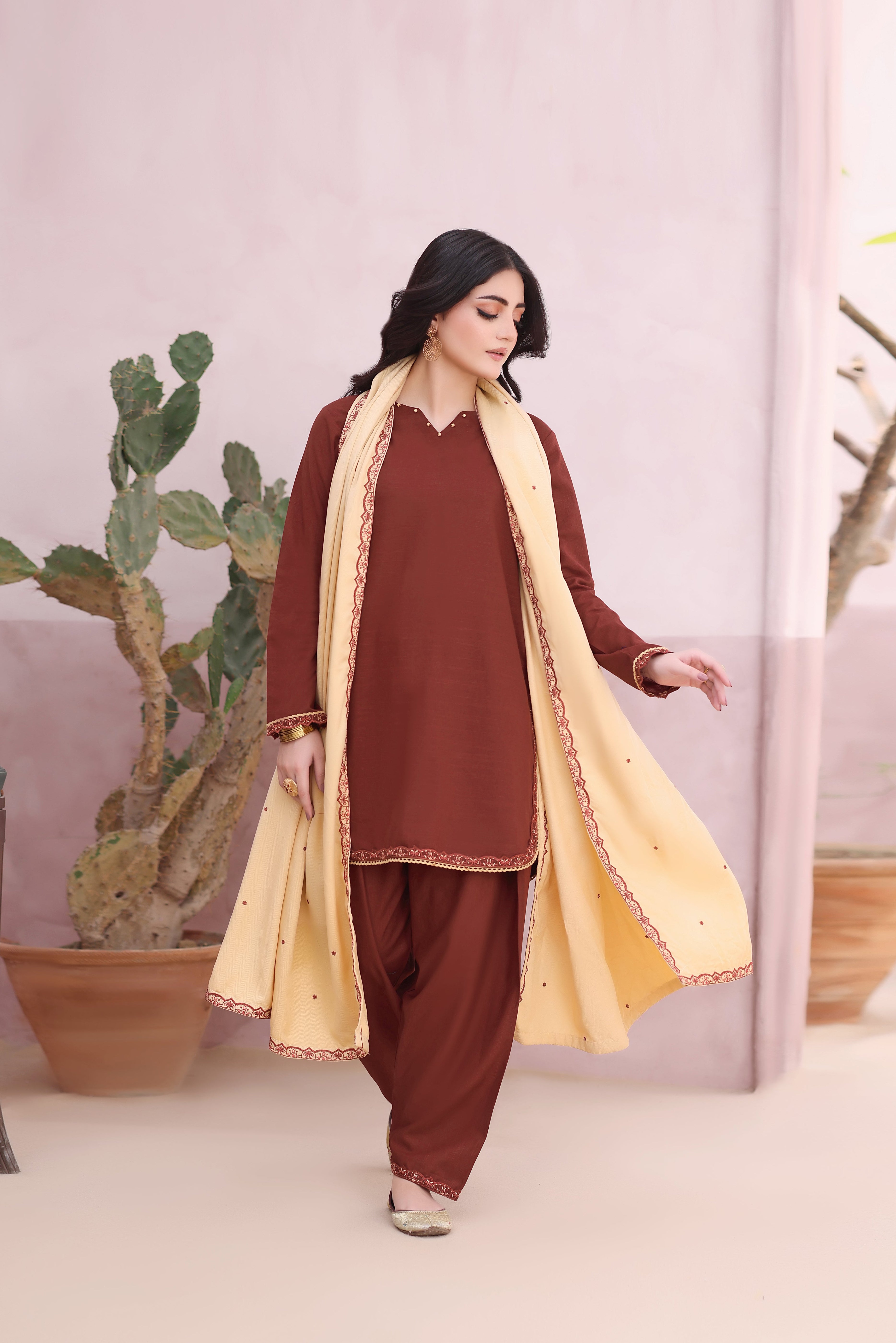 Garnet Khaddar 3PC Dress