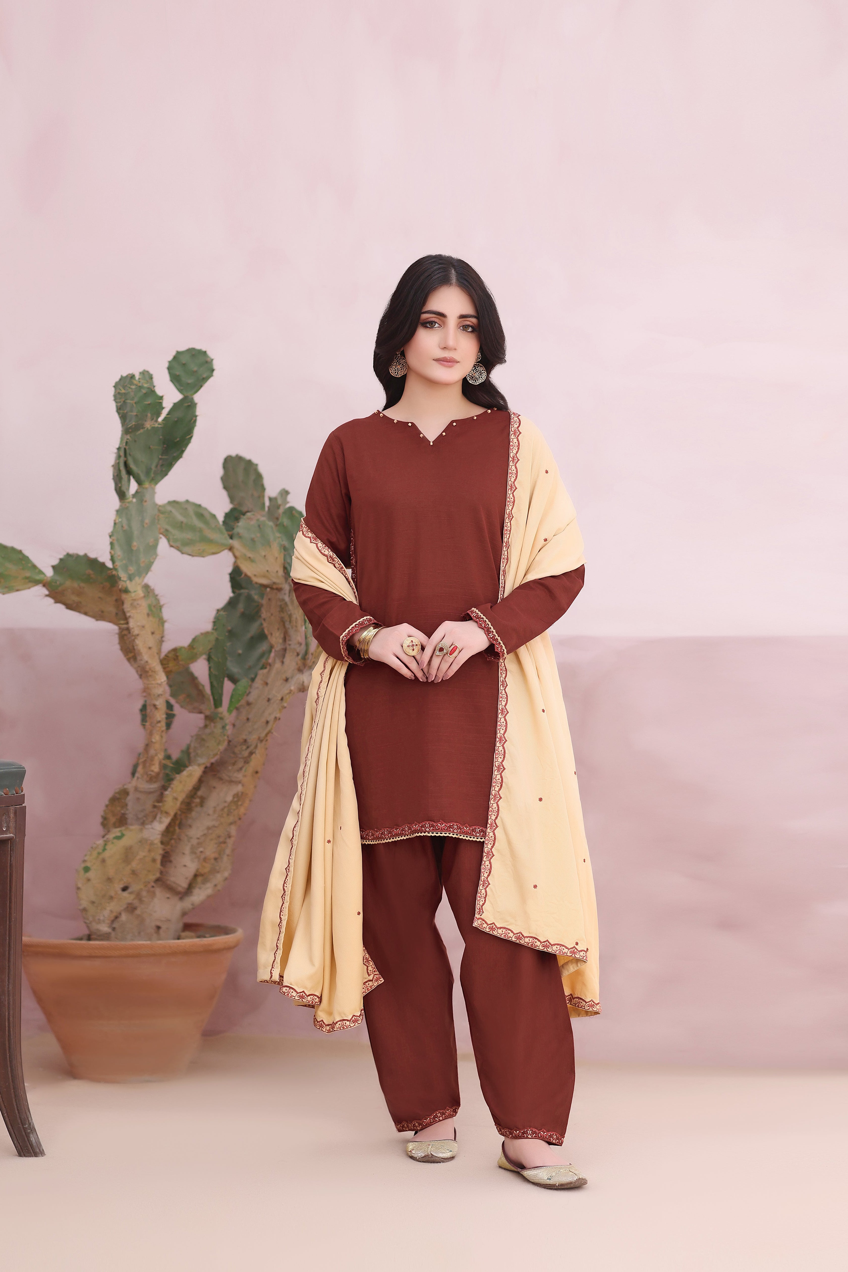 Garnet Khaddar 3PC Dress