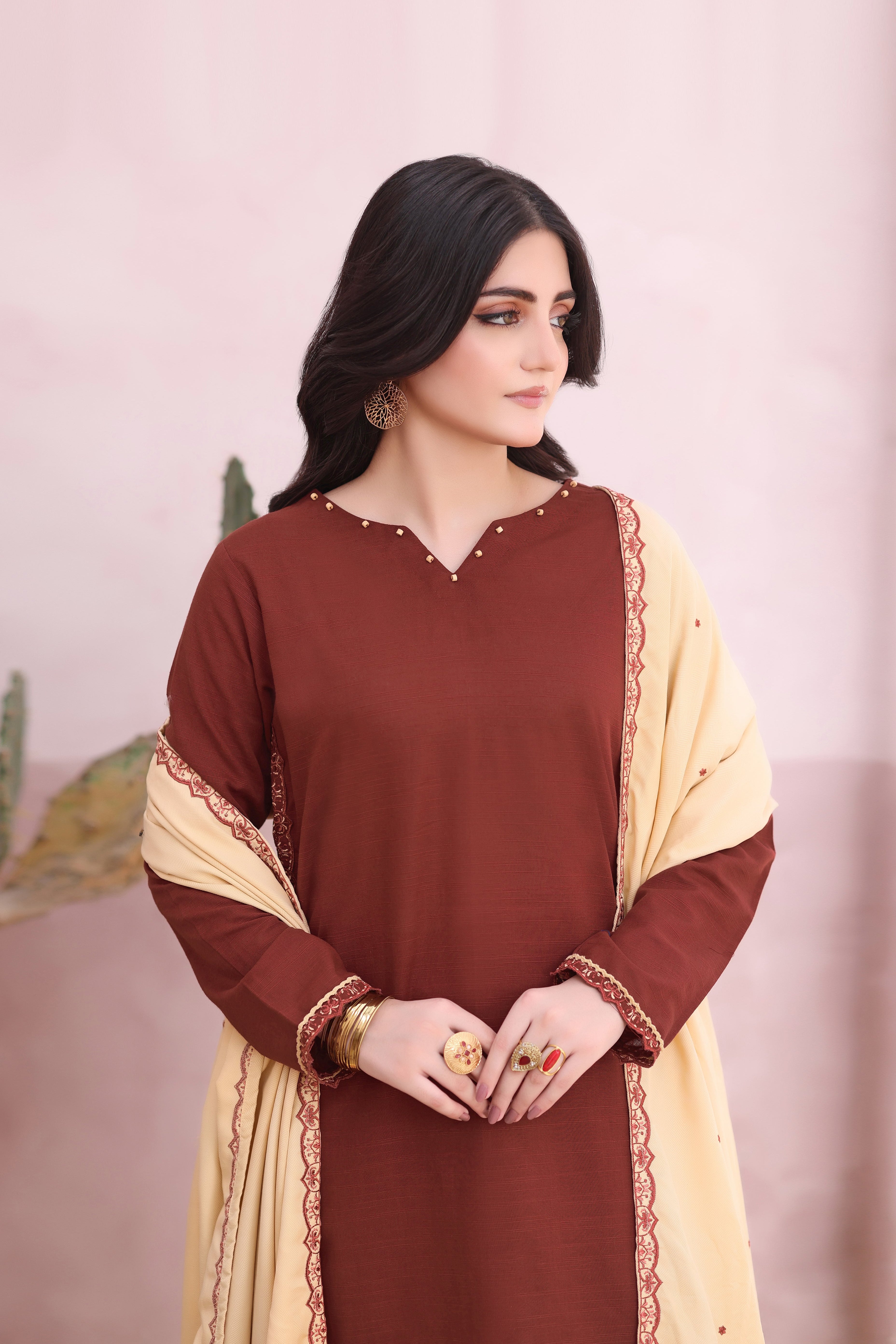 Garnet Khaddar 3PC Dress