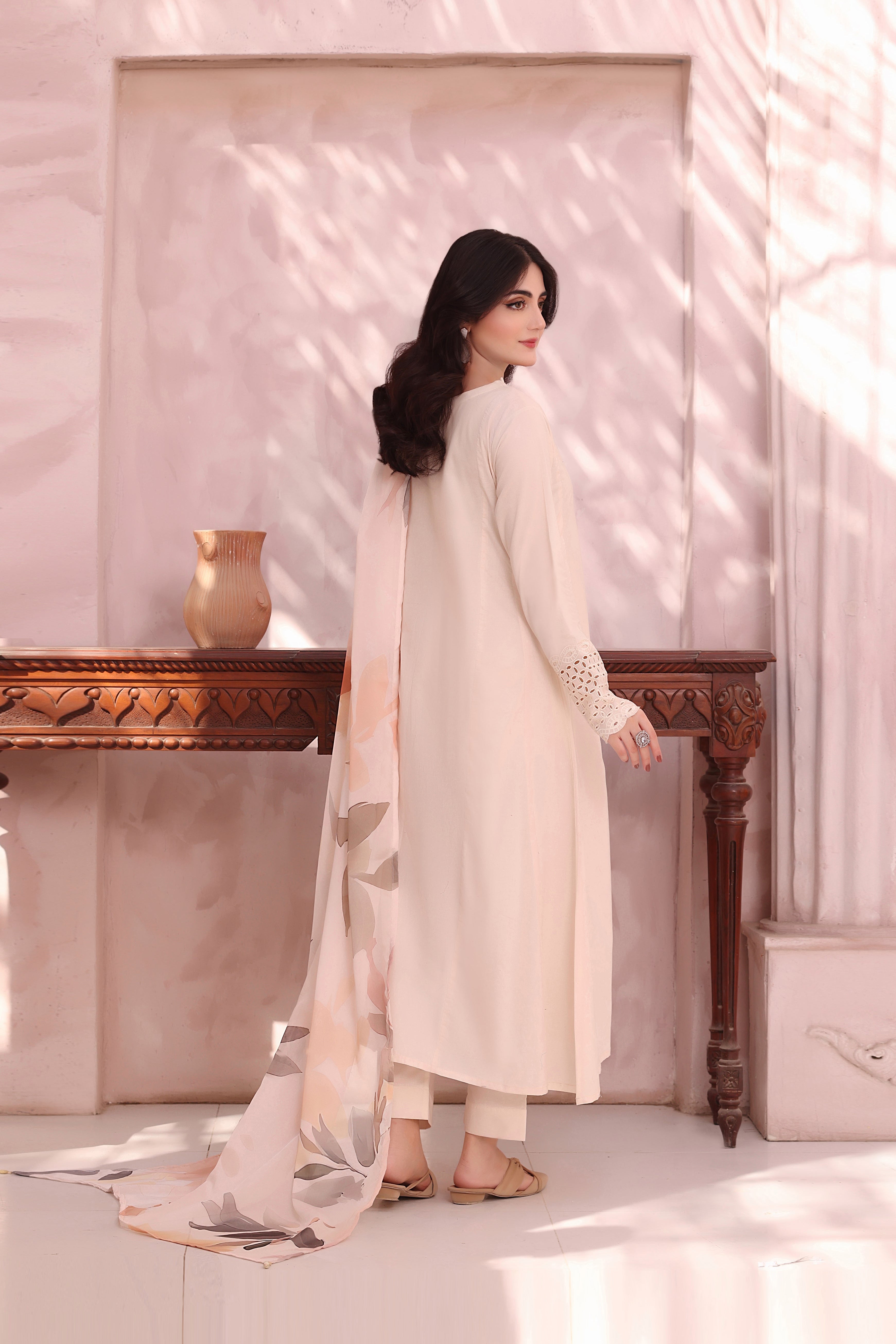 Lotus Embroidered 3PC Lawn Dress