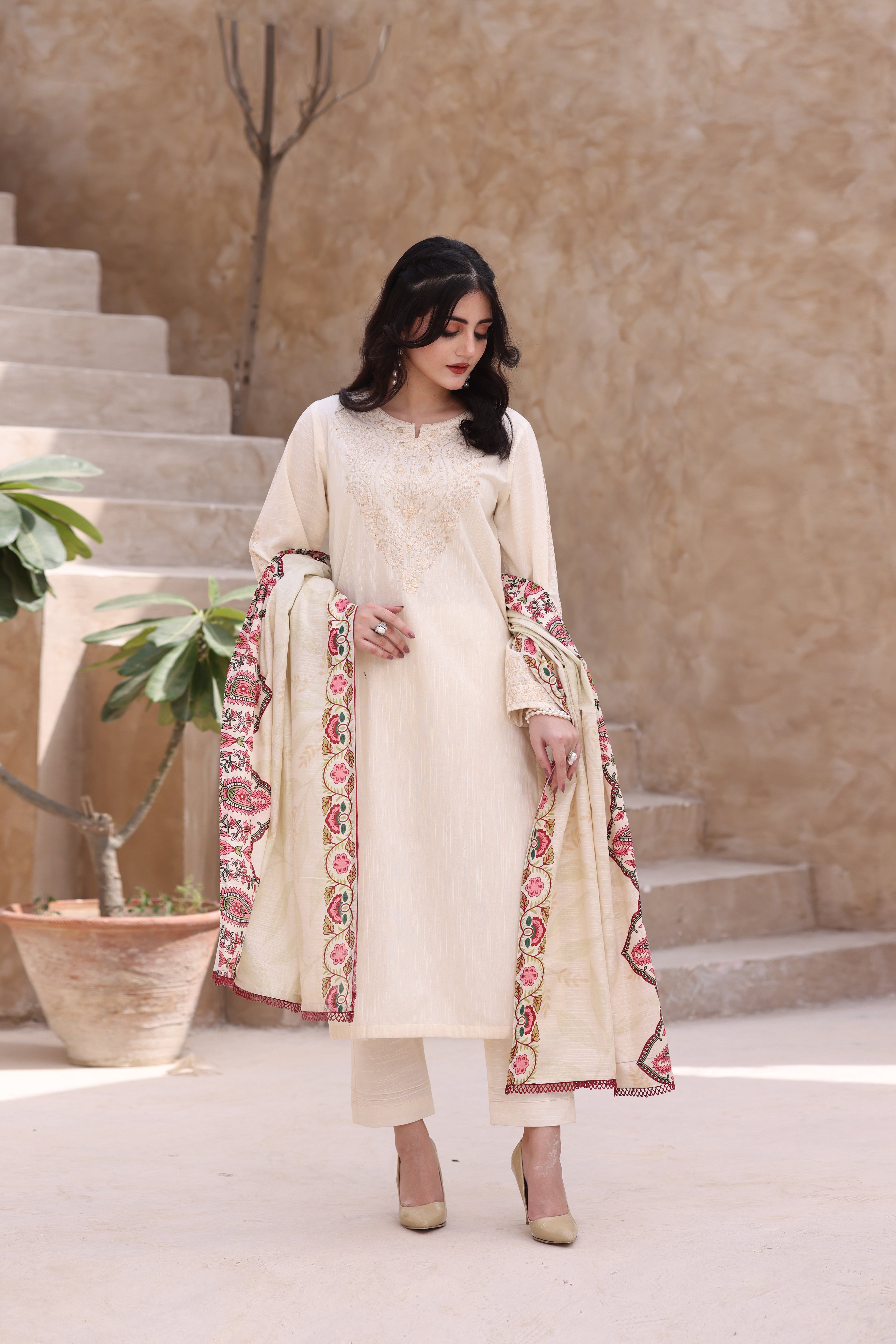 Pearl  Khaddar 3PC Dress