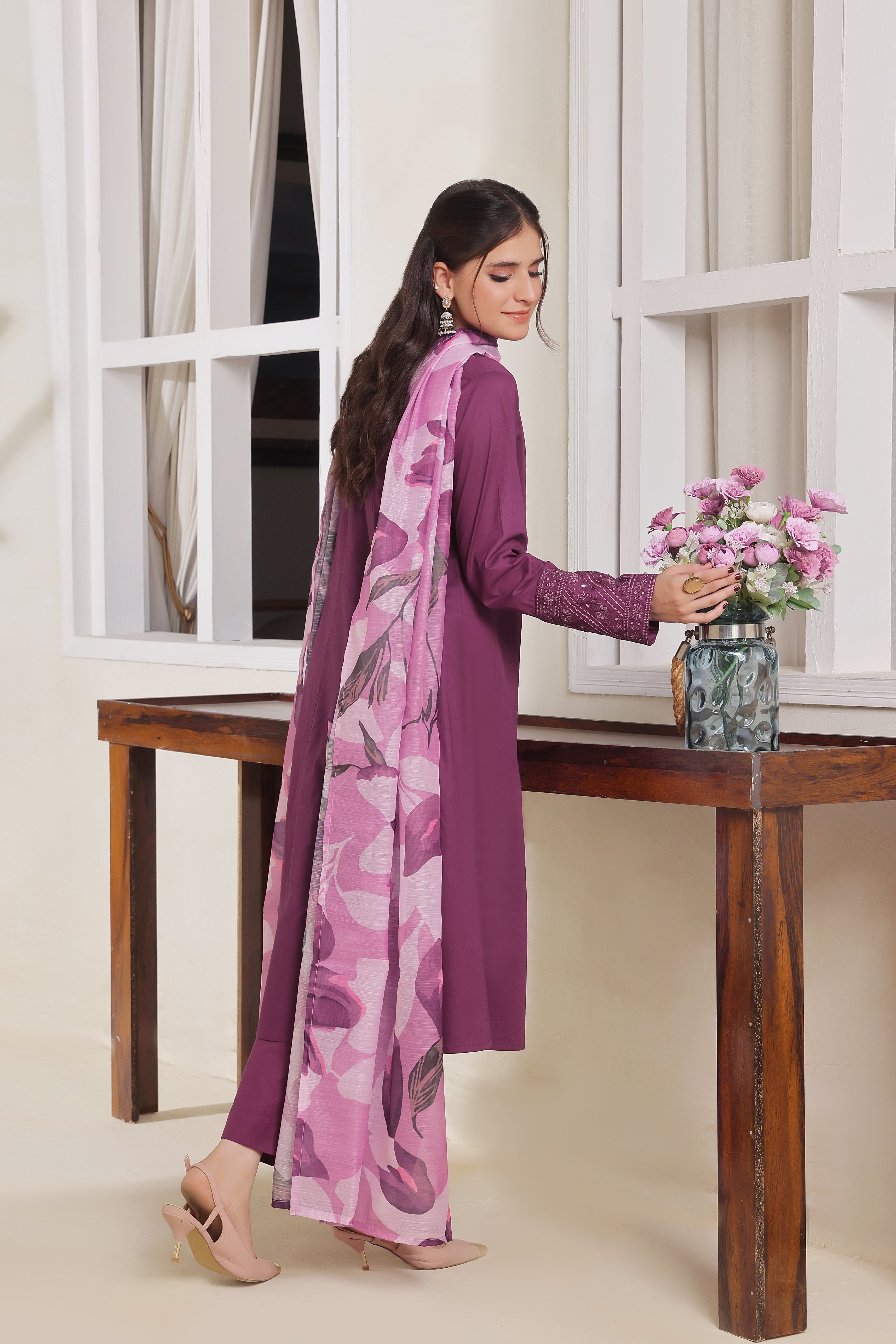 Pixie Embroidered 3PC Lawn Dress