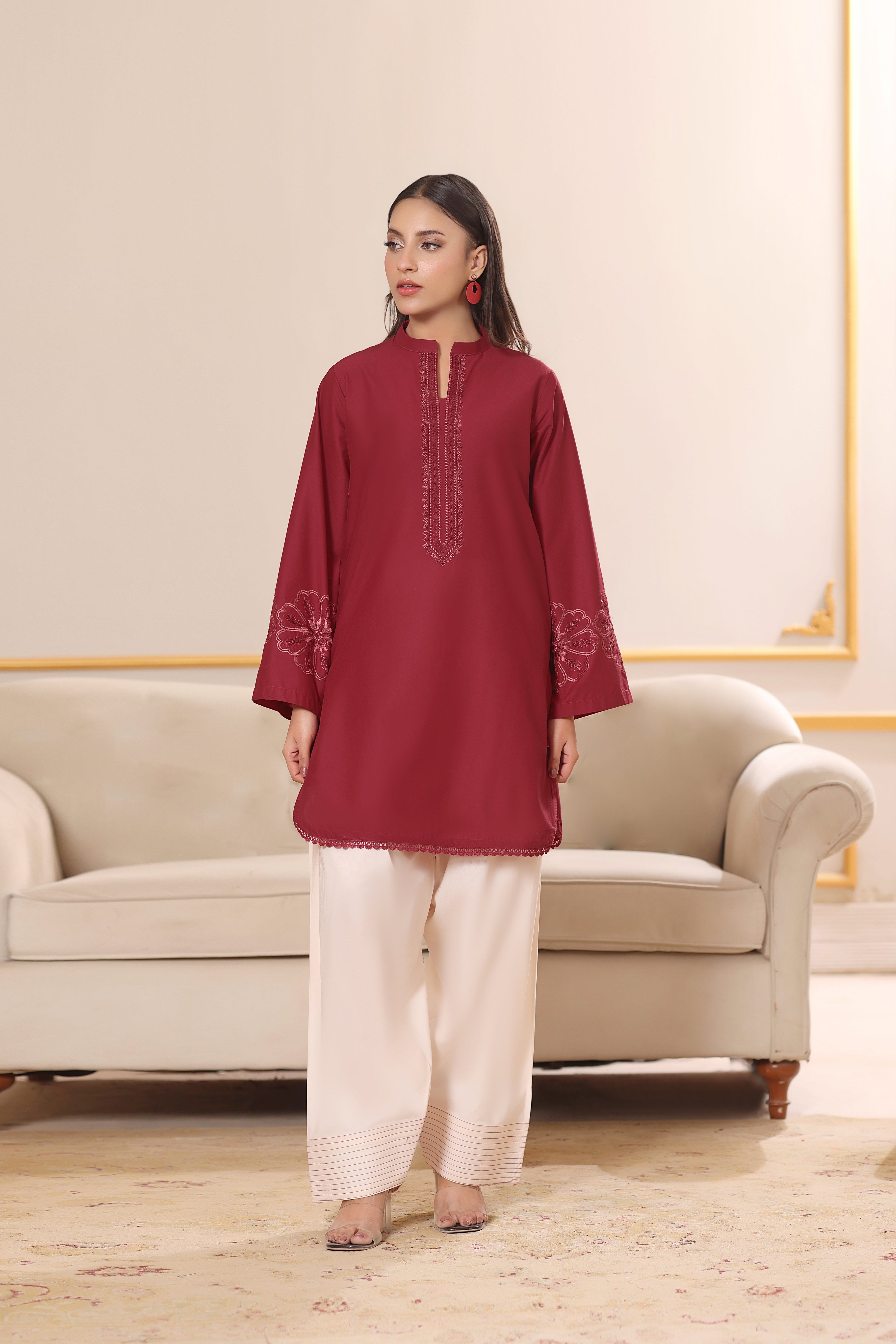 Rosebud Embroidered Shirt