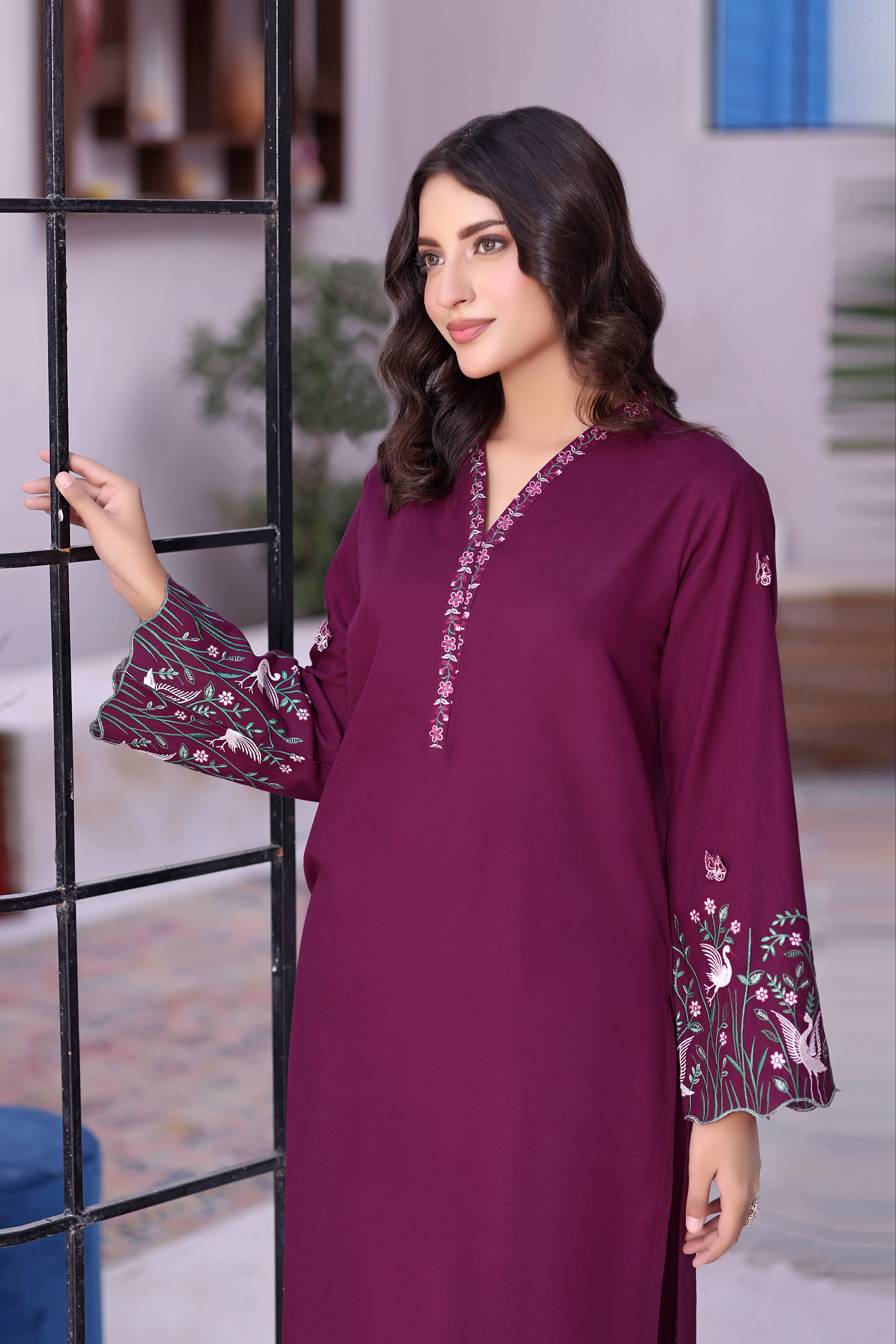 Slay khaddar Embroidered 2PC Dress