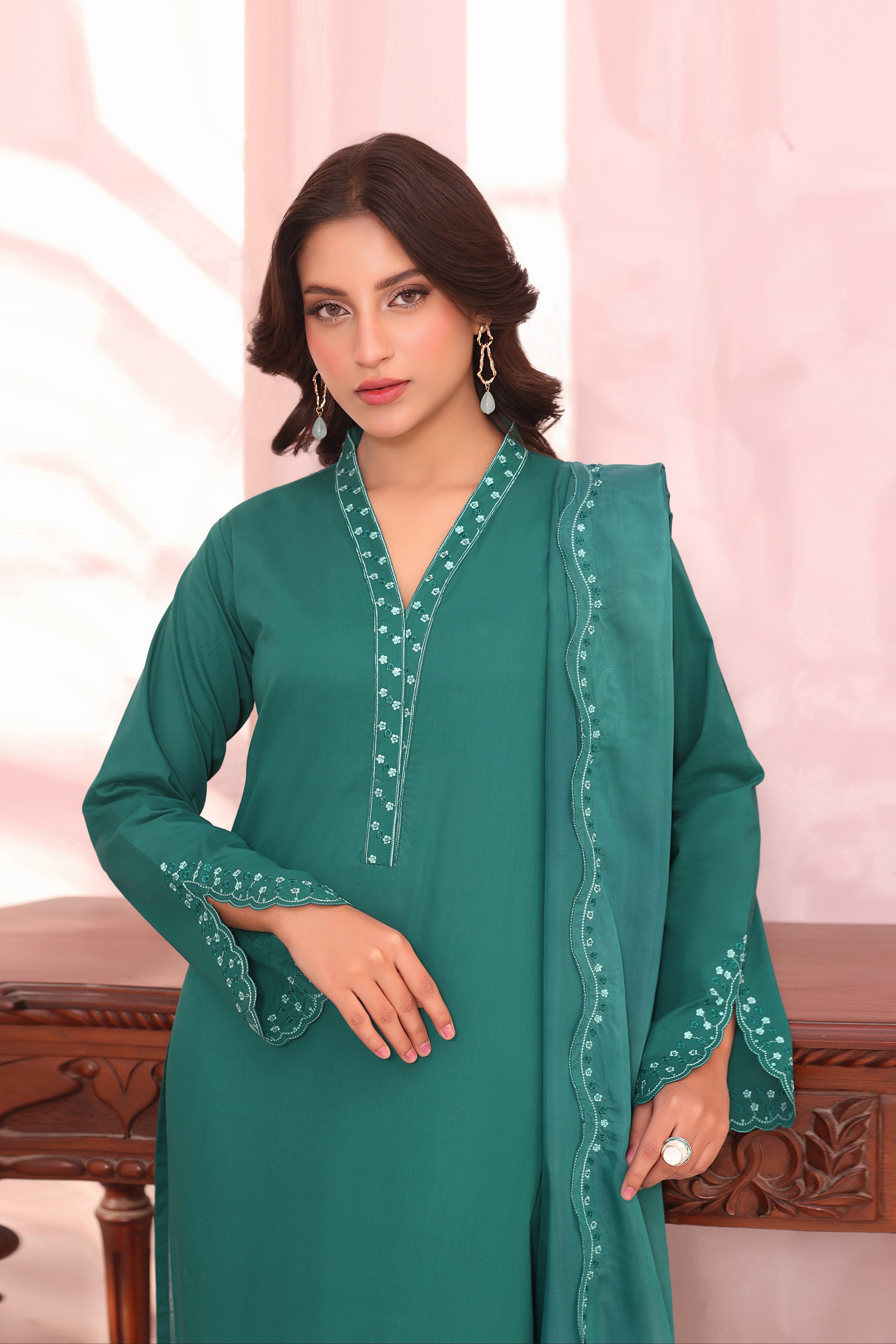 Sofia Embroidered 3PC Lawn Dress