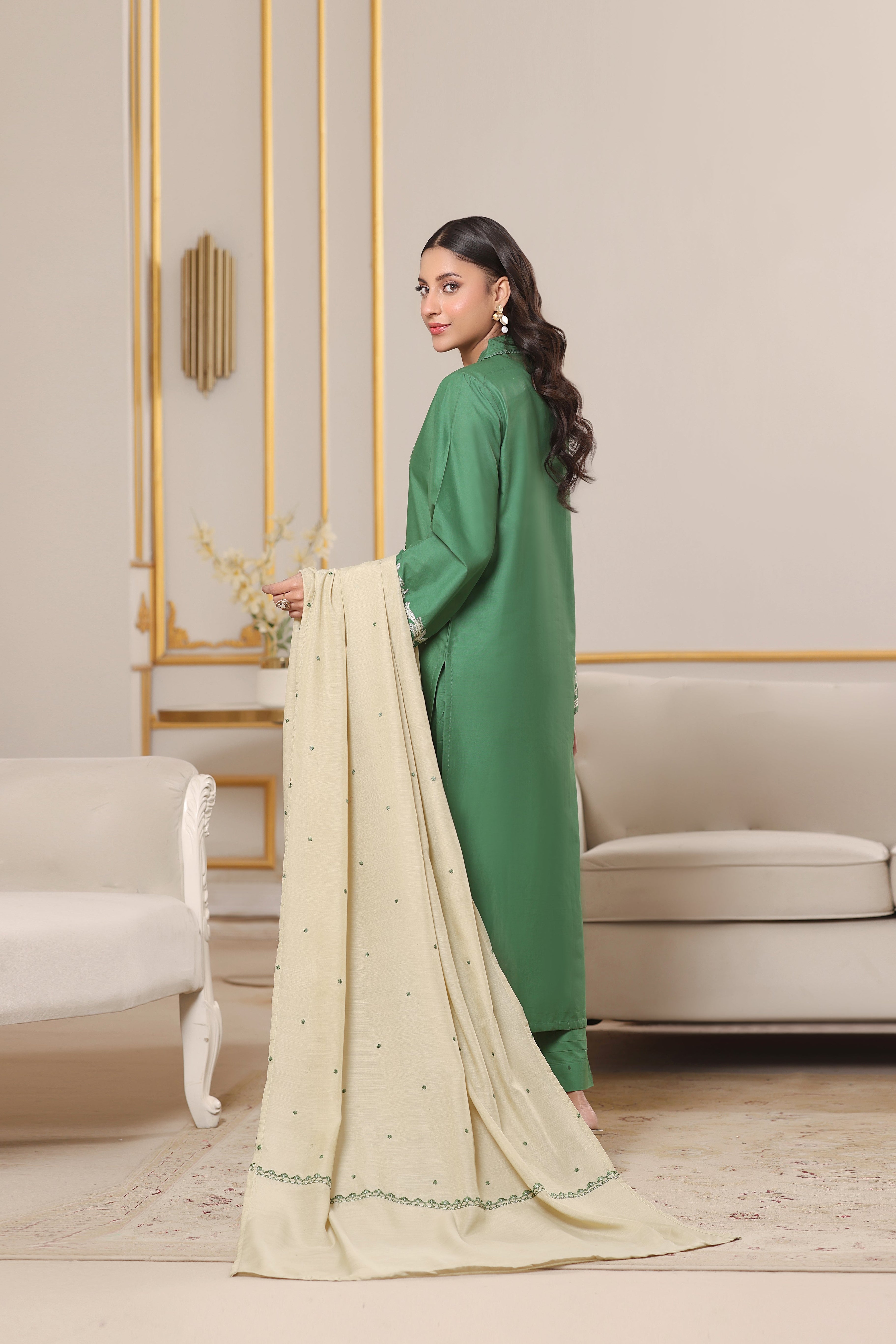 Spring Embroidered 3PC Lawn Dress