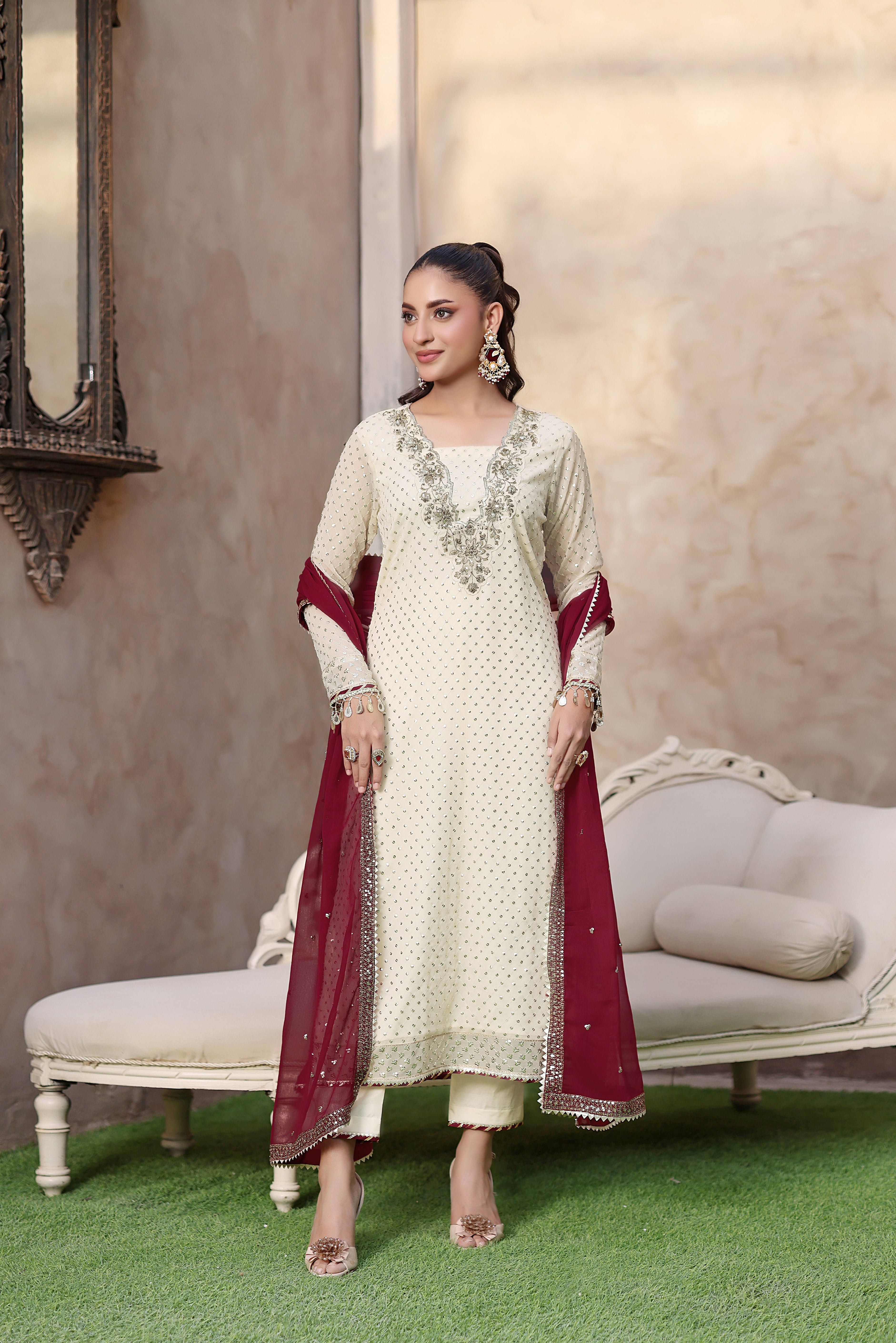 Tabeer Chiffon 3PC Formal Dress
