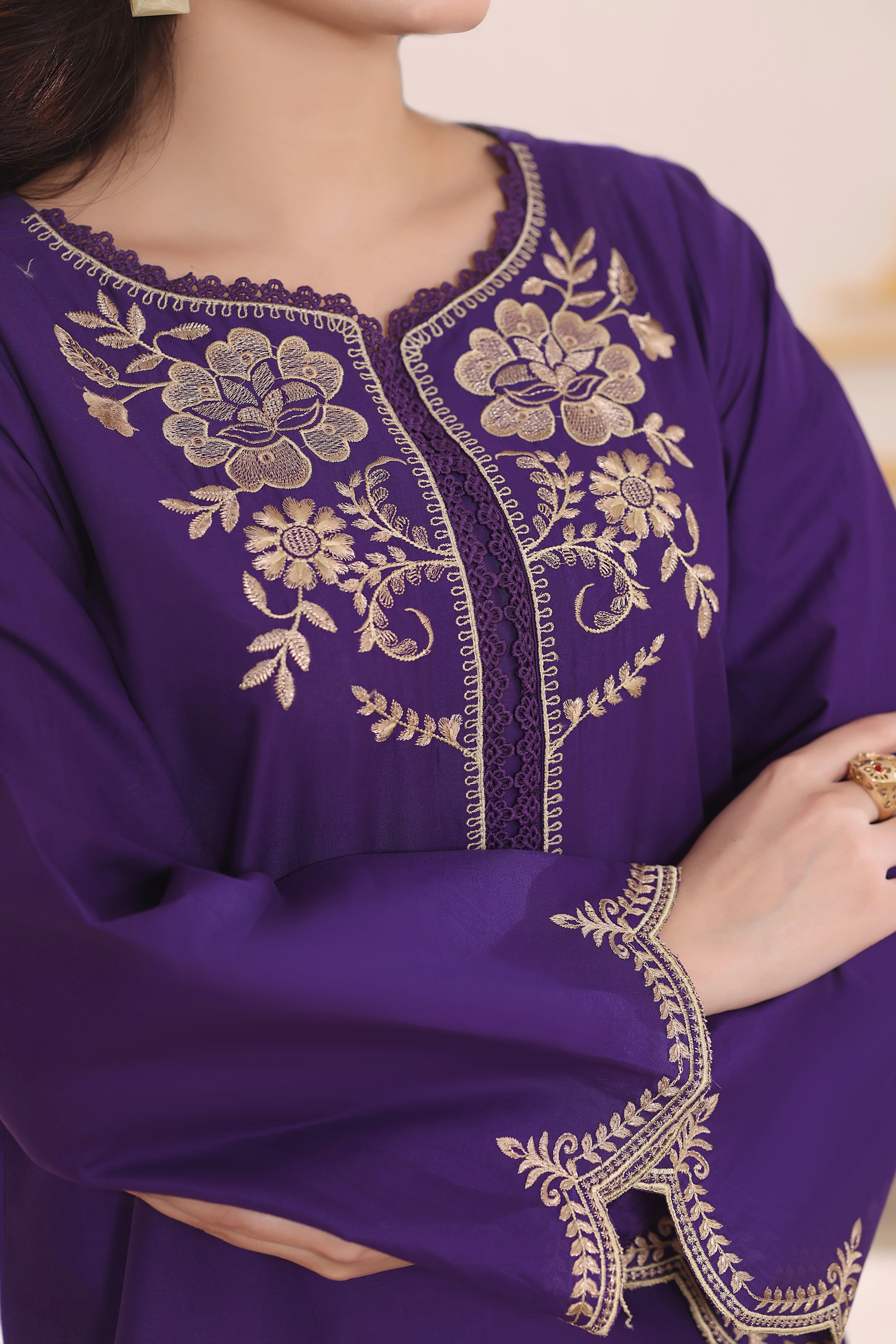 Tulip Embroidered 3PC Lawn Dress