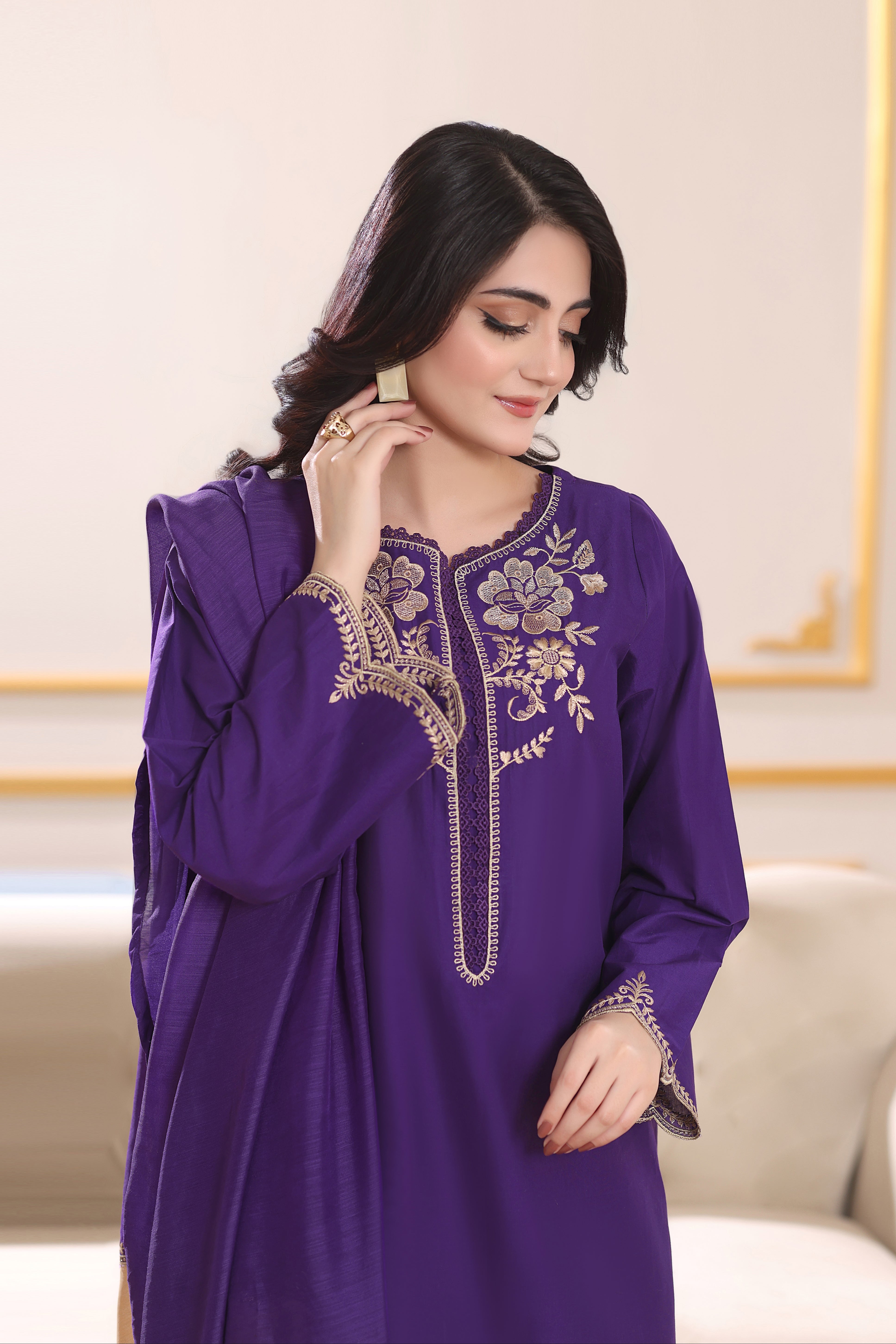 Tulip Embroidered 3PC Lawn Dress