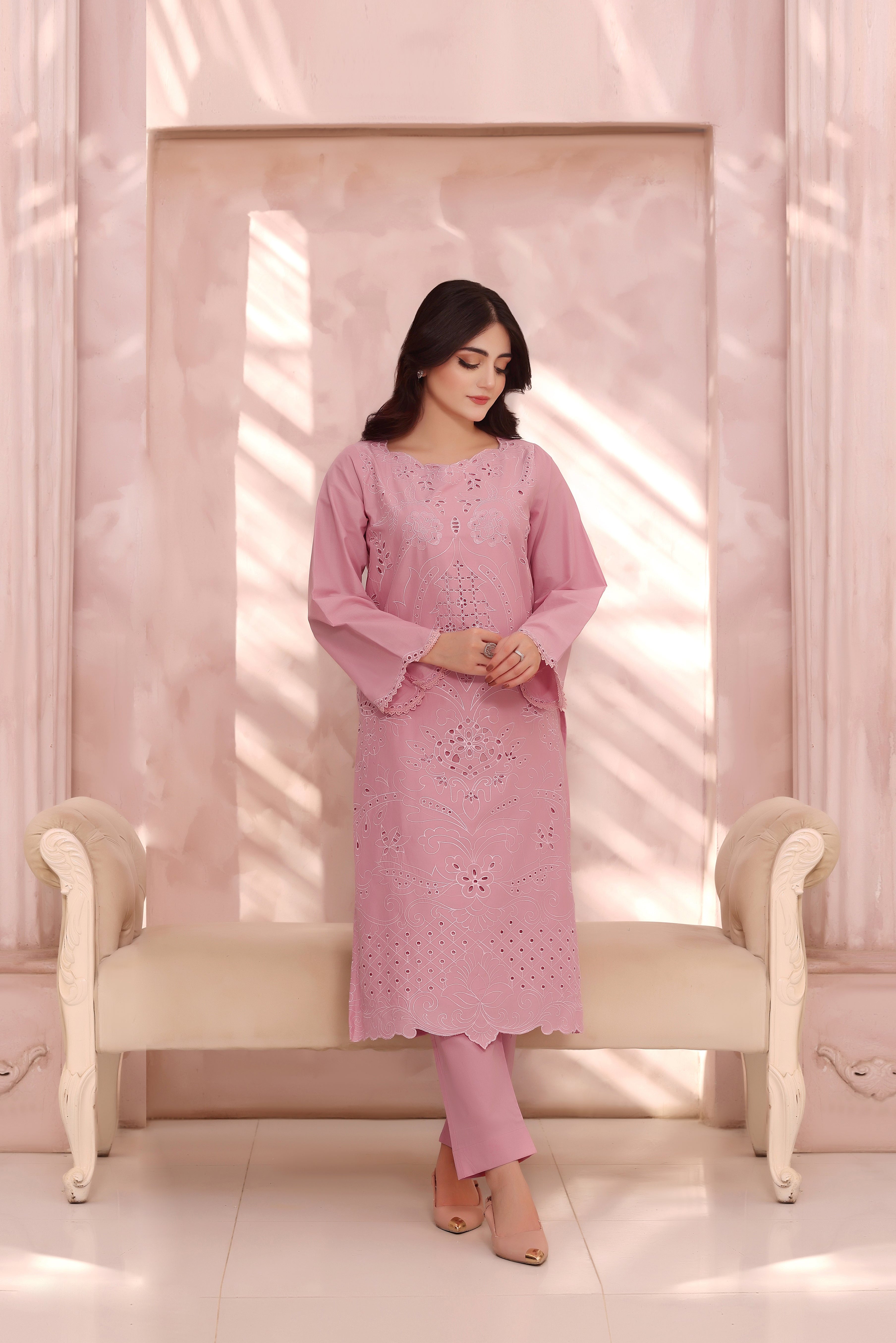 Buttercup Schiffli 3PC Lawn Dress